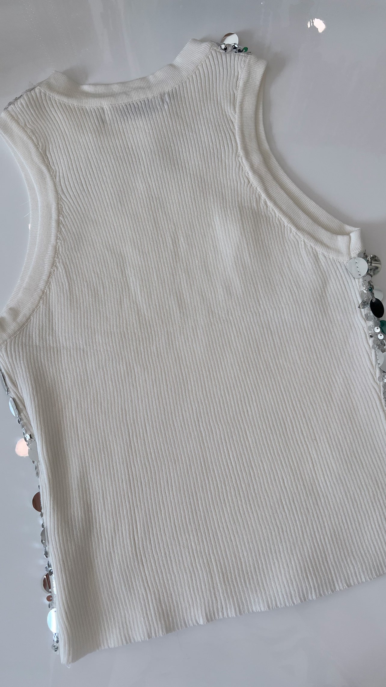 Sequins Top Tank Silver