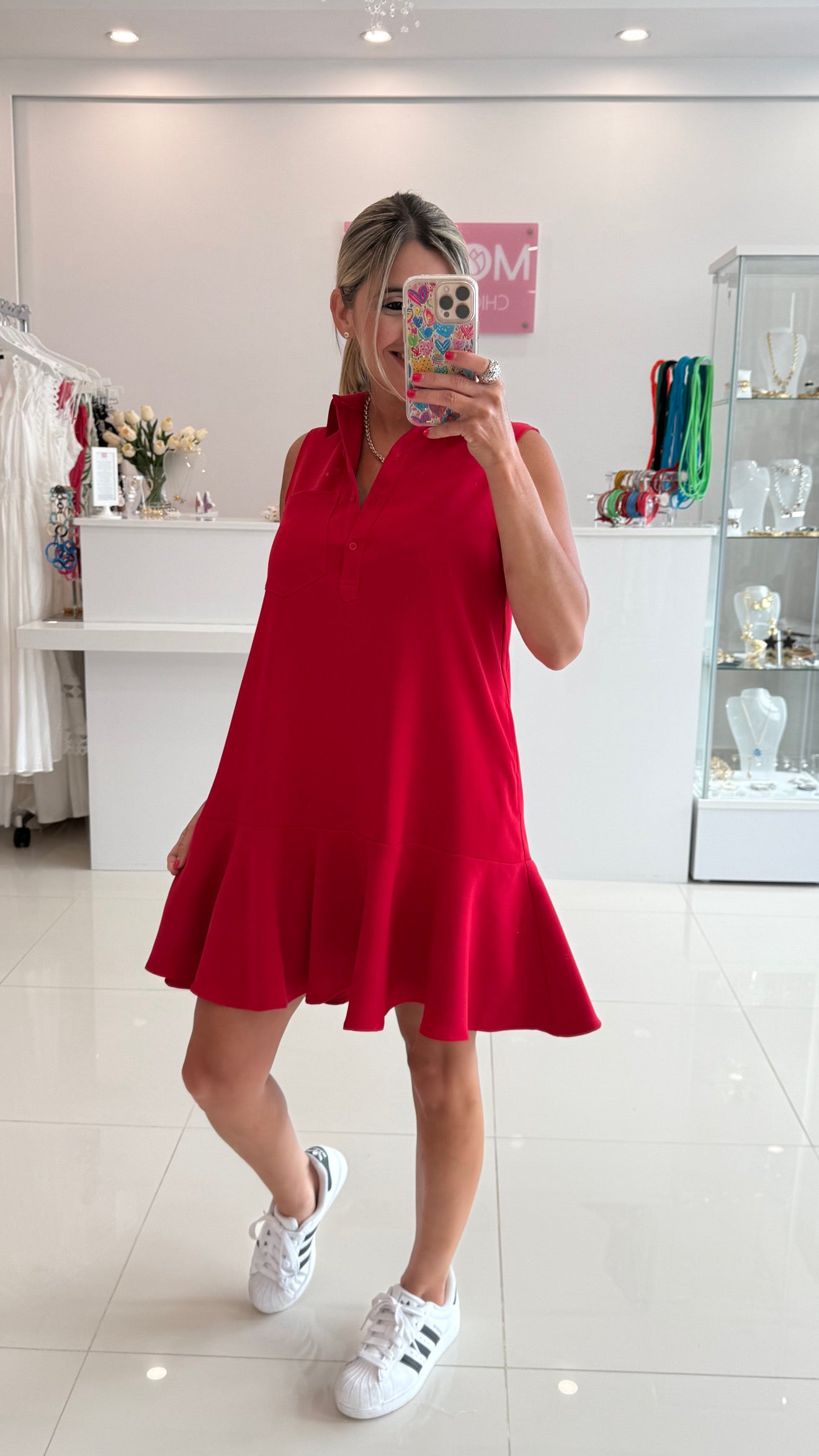 Sleeveless Dress Red