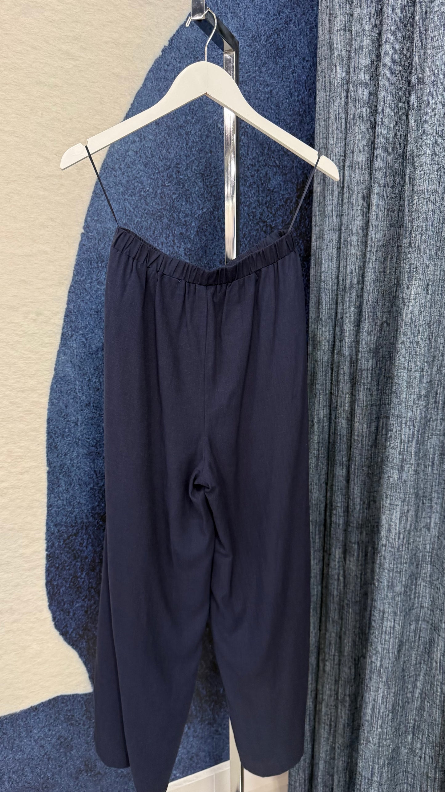Embroidery Top & Pant Set Navy