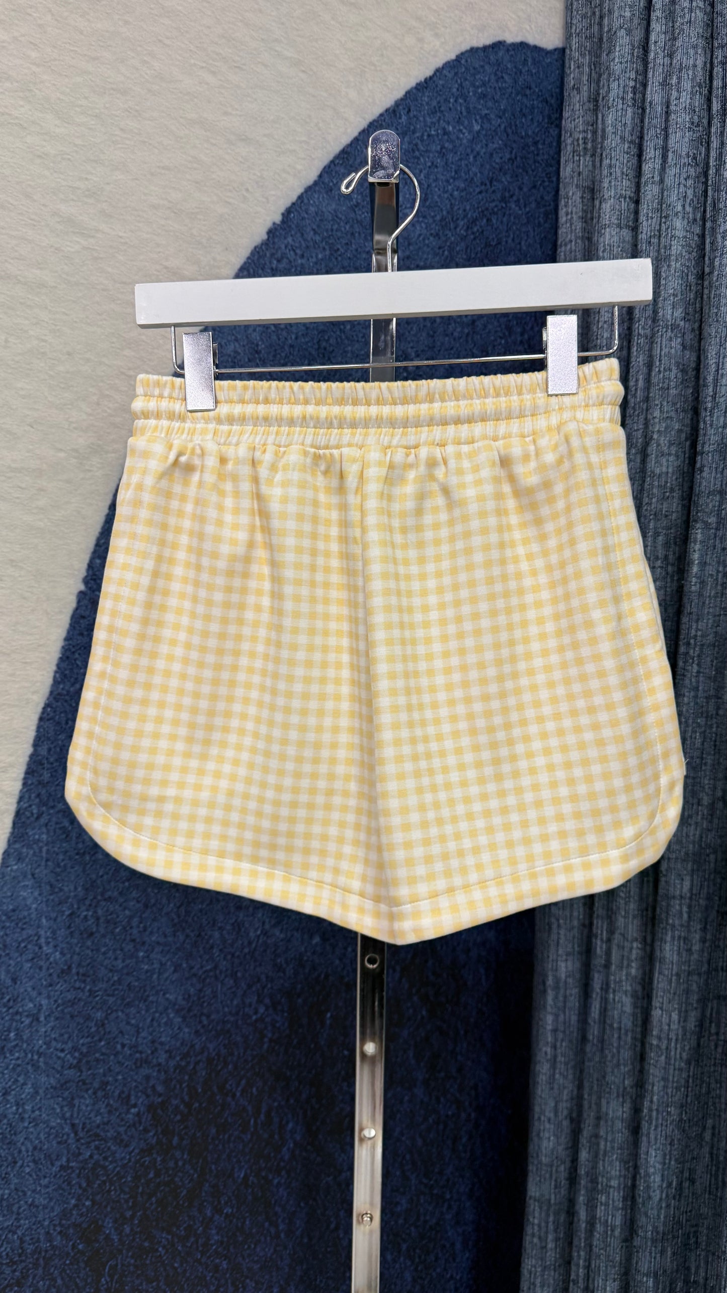 Gingham Top & Short Set Yellow