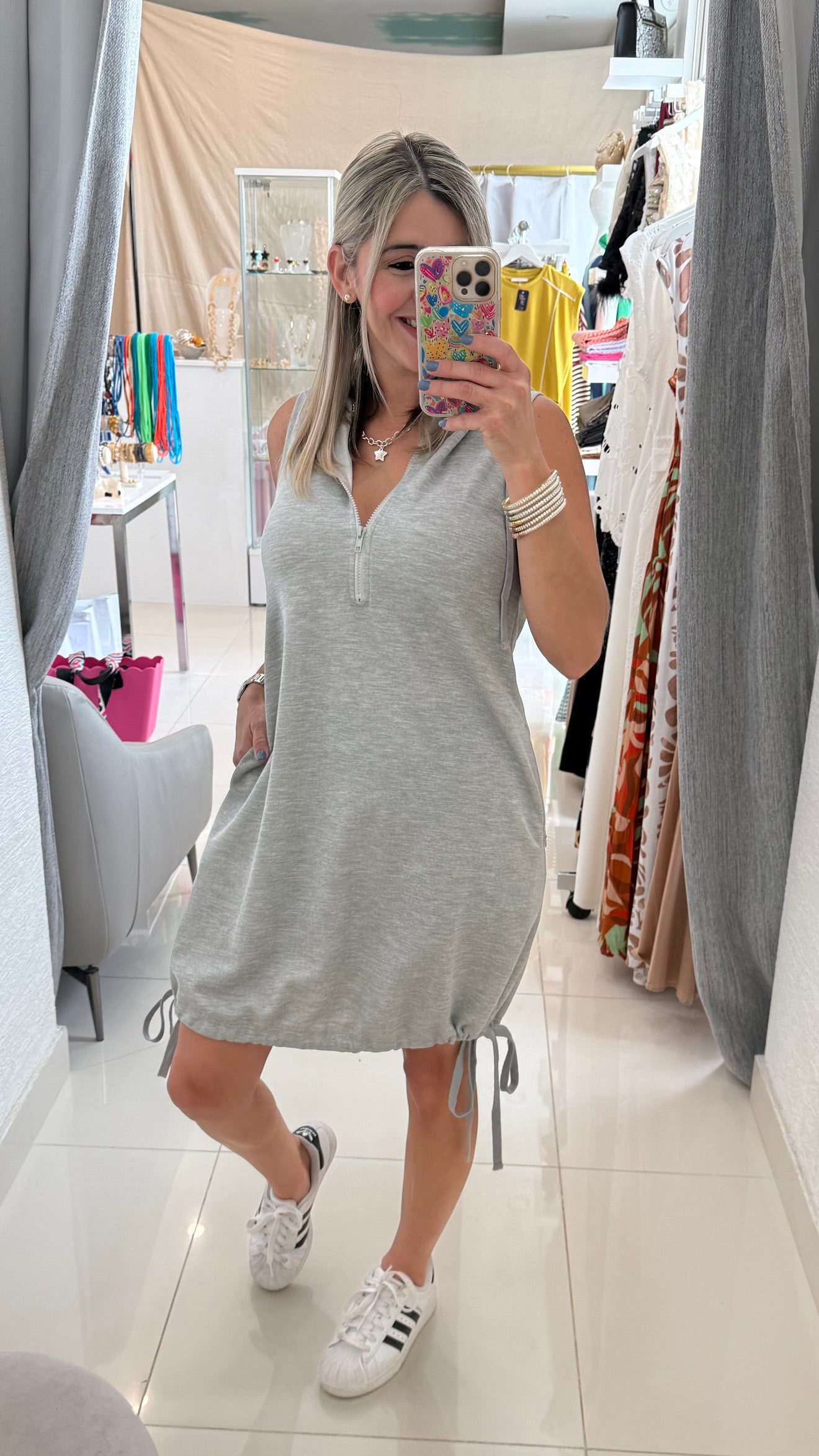 Comfy Hoodie Dress Gray