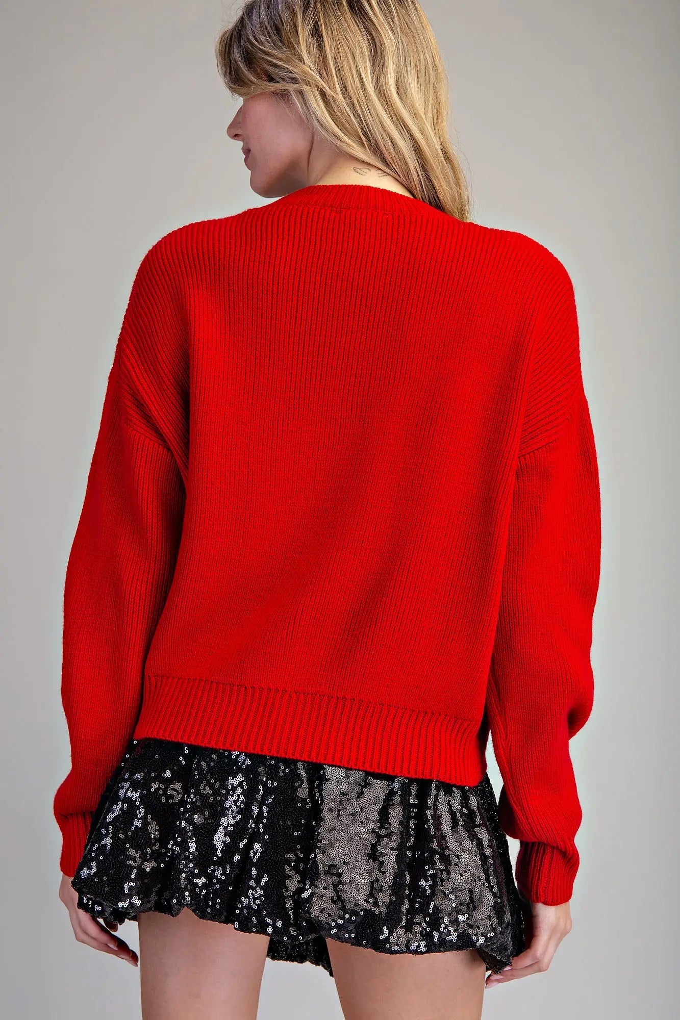 Candy Cane Merry Sweater Red
