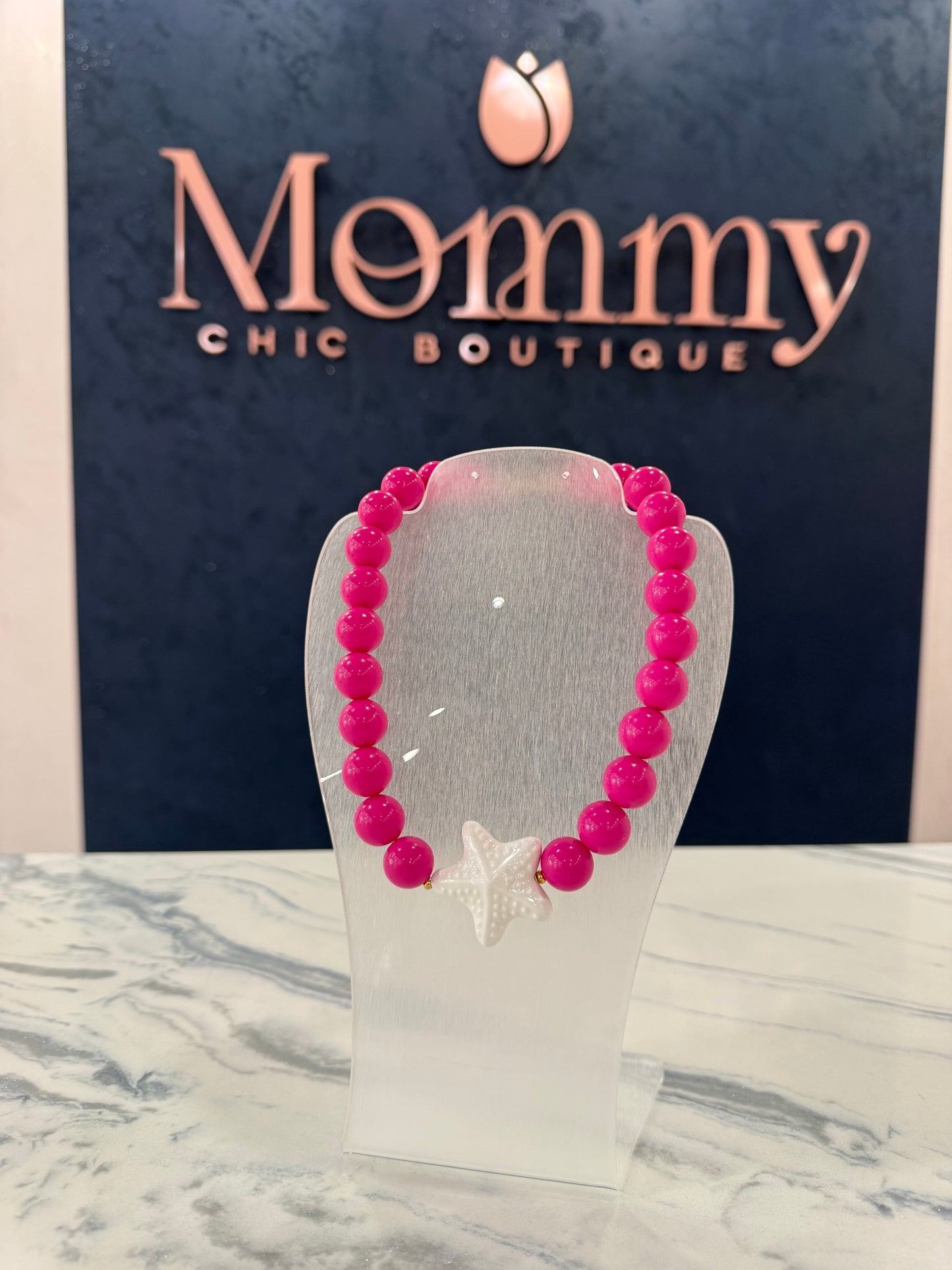 Starfish Bliss Necklace Pink