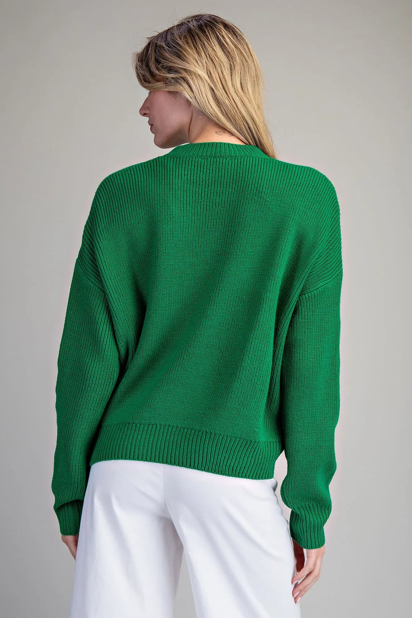 Candy Cane Merry Sweater Green