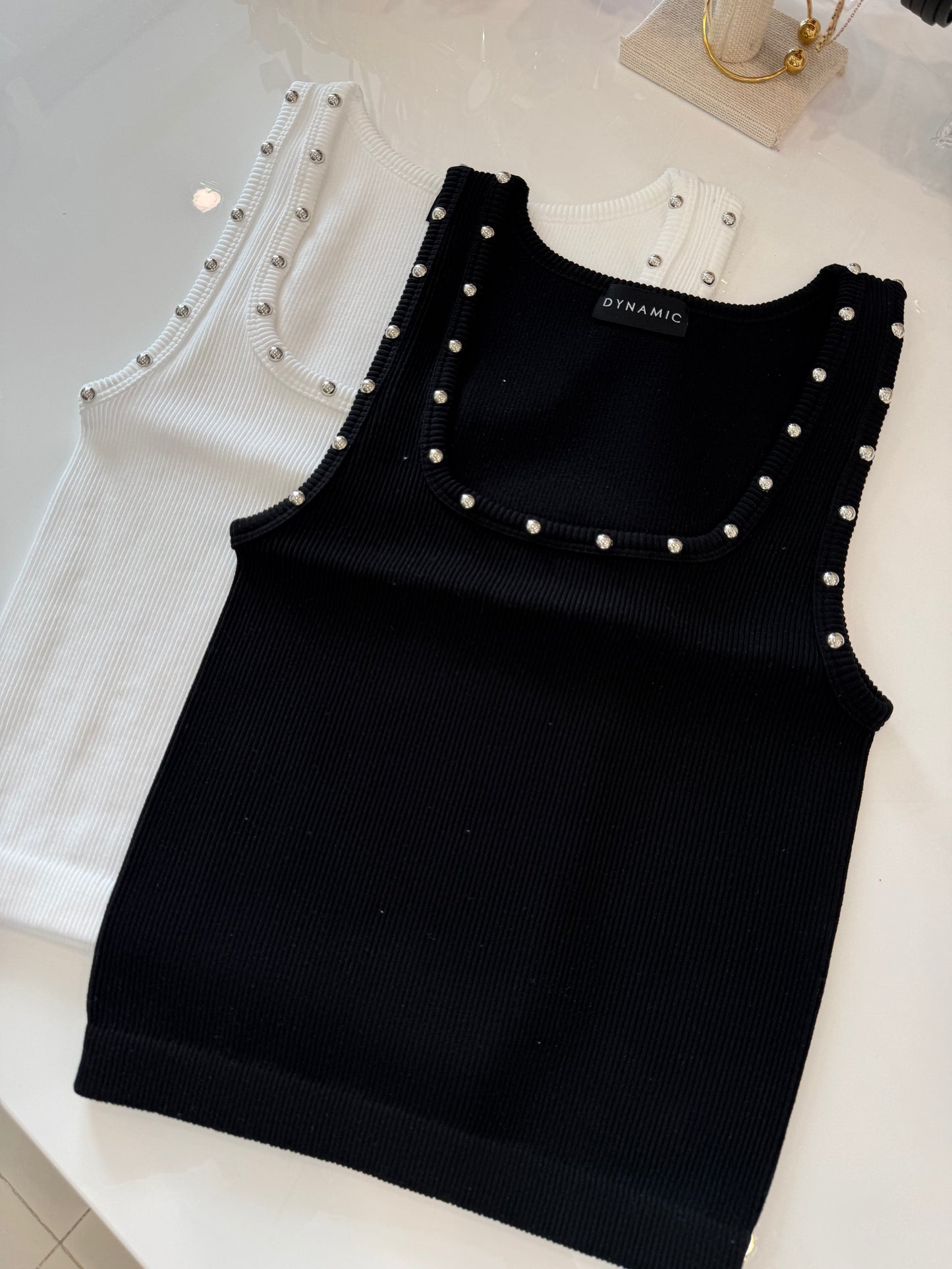 Studded Basic Top