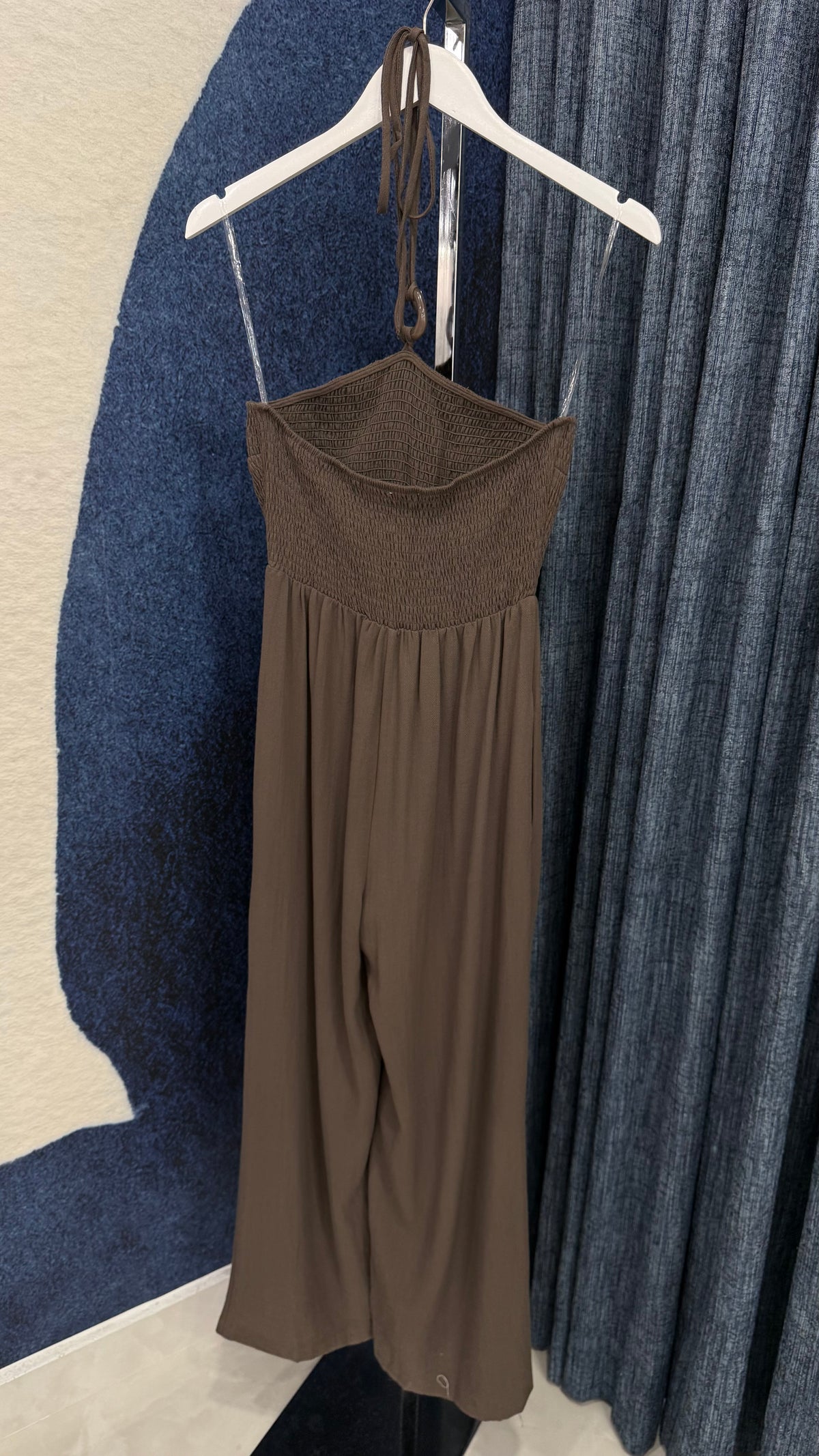 Halter Jumpsuit Smoky Olive