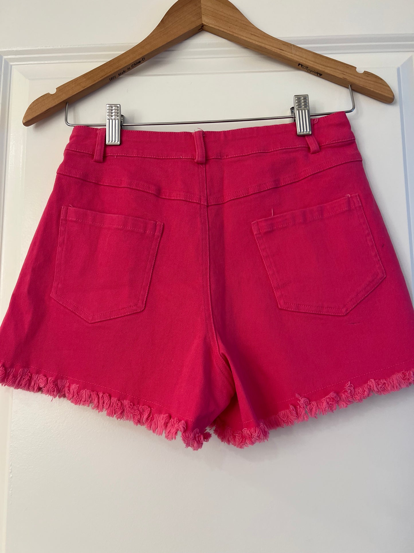 Sequins Star Patch Shorts Pink