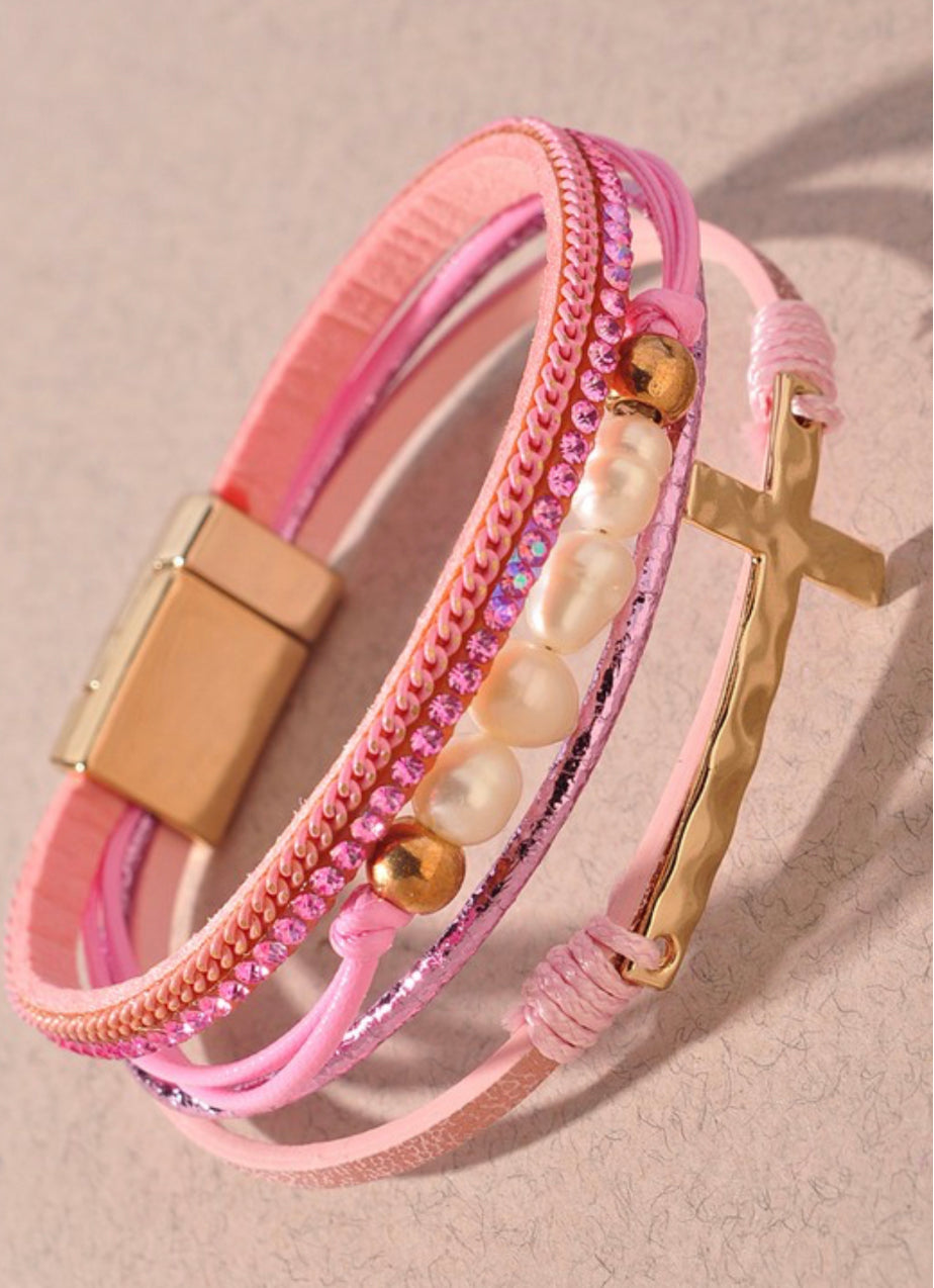 Pu Leather Magnetic Bracelet