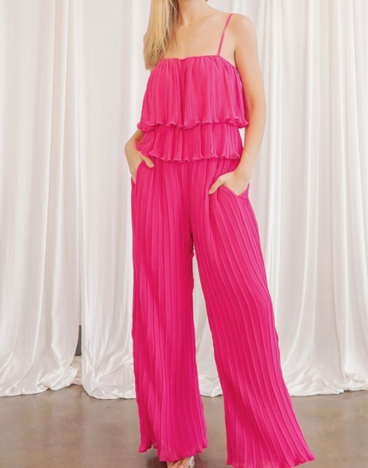 Pleated Pant Pink