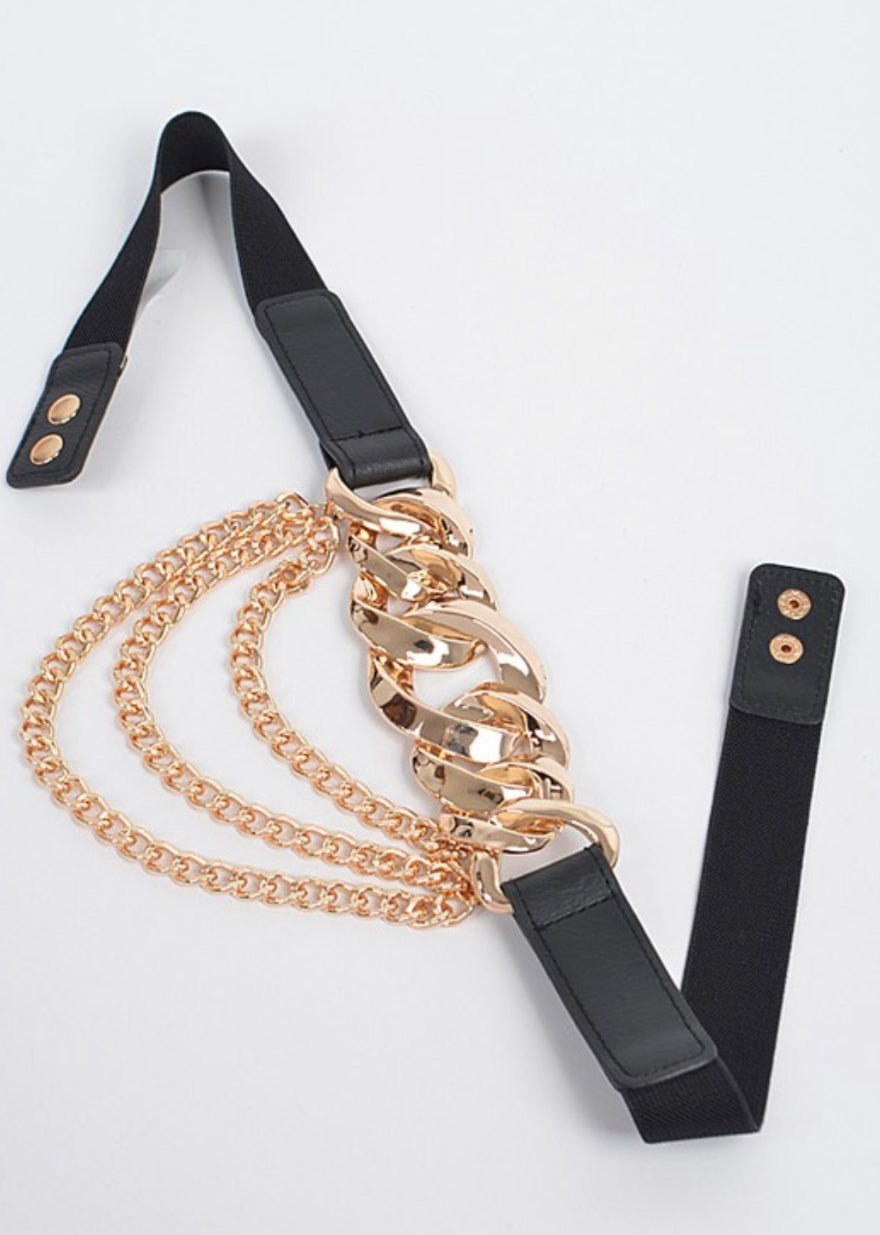 Chain Buckle Belt - 1.25” x 30”