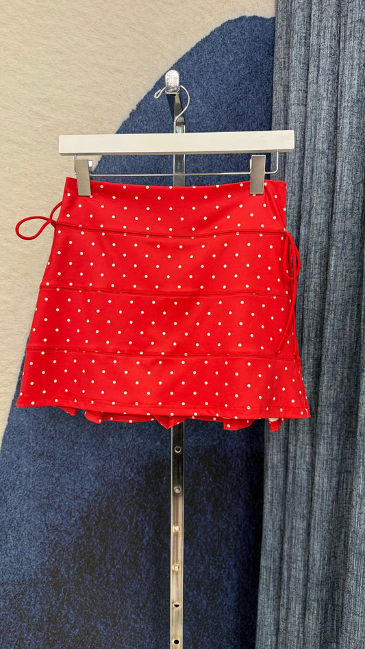 Polka Dots Skort Red