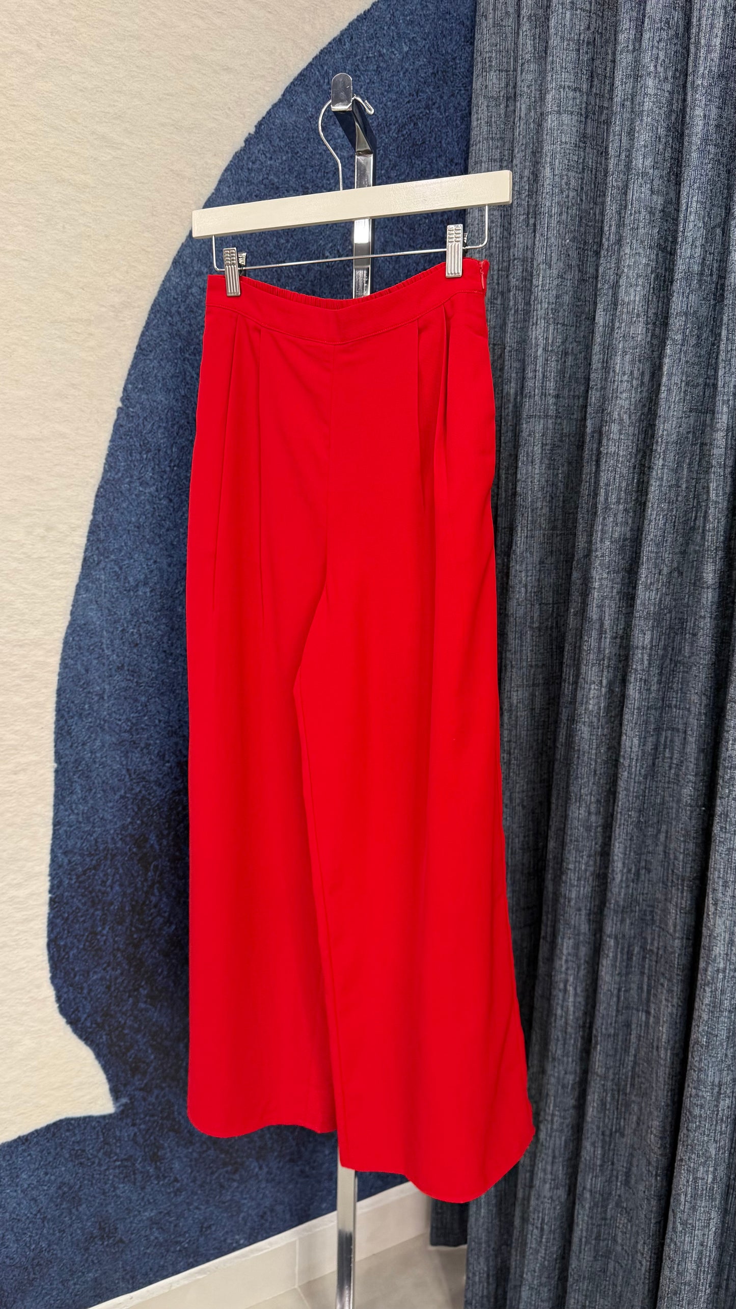 Peplum Top & Pant Set Red