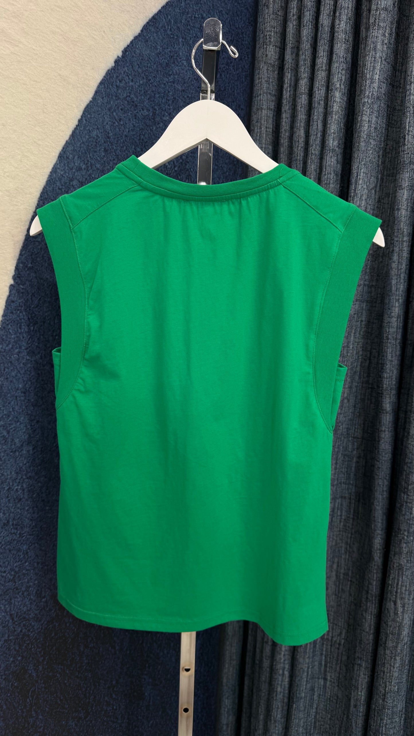 Flower Graphic Embroidered Top Green