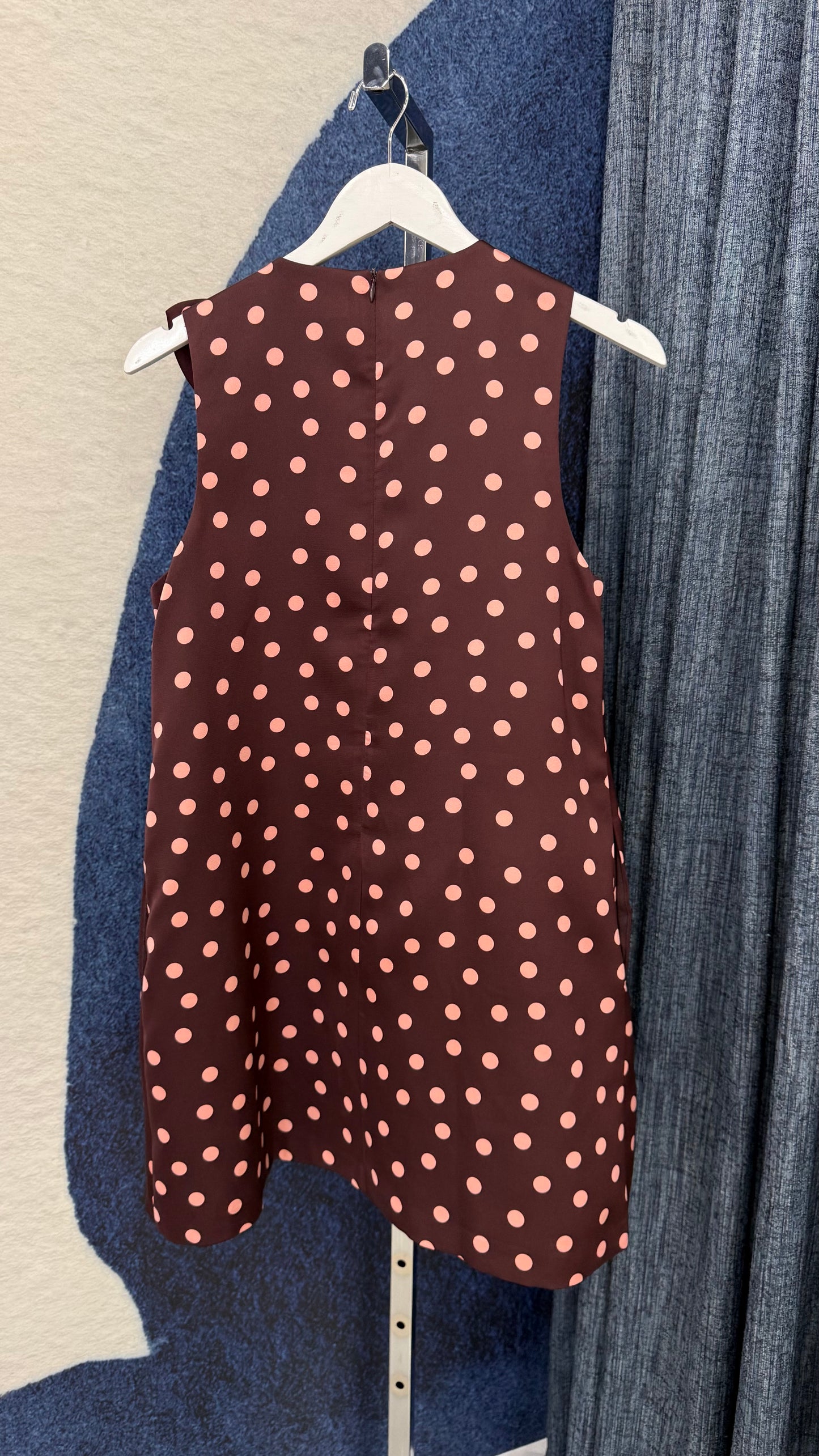 Polka Dot Dress Burgundy