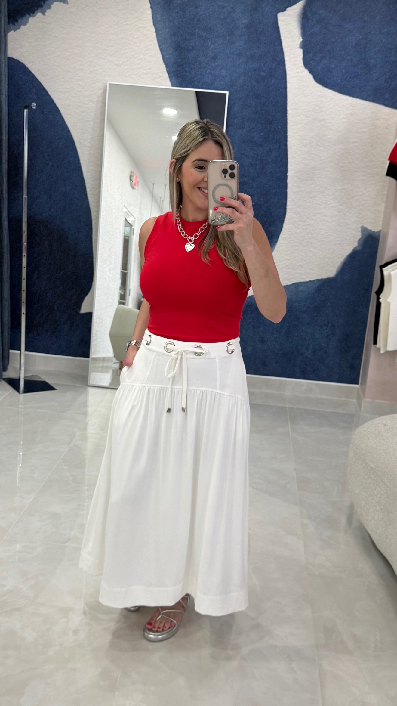 Midi Skirt White
