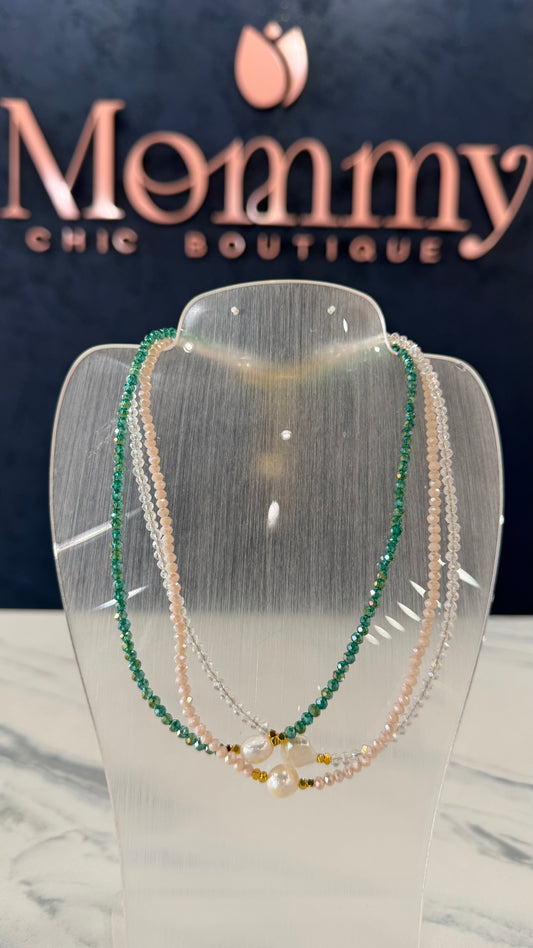 Beaded Necklace With Pearl