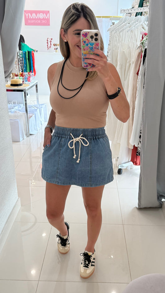 Denim Skort