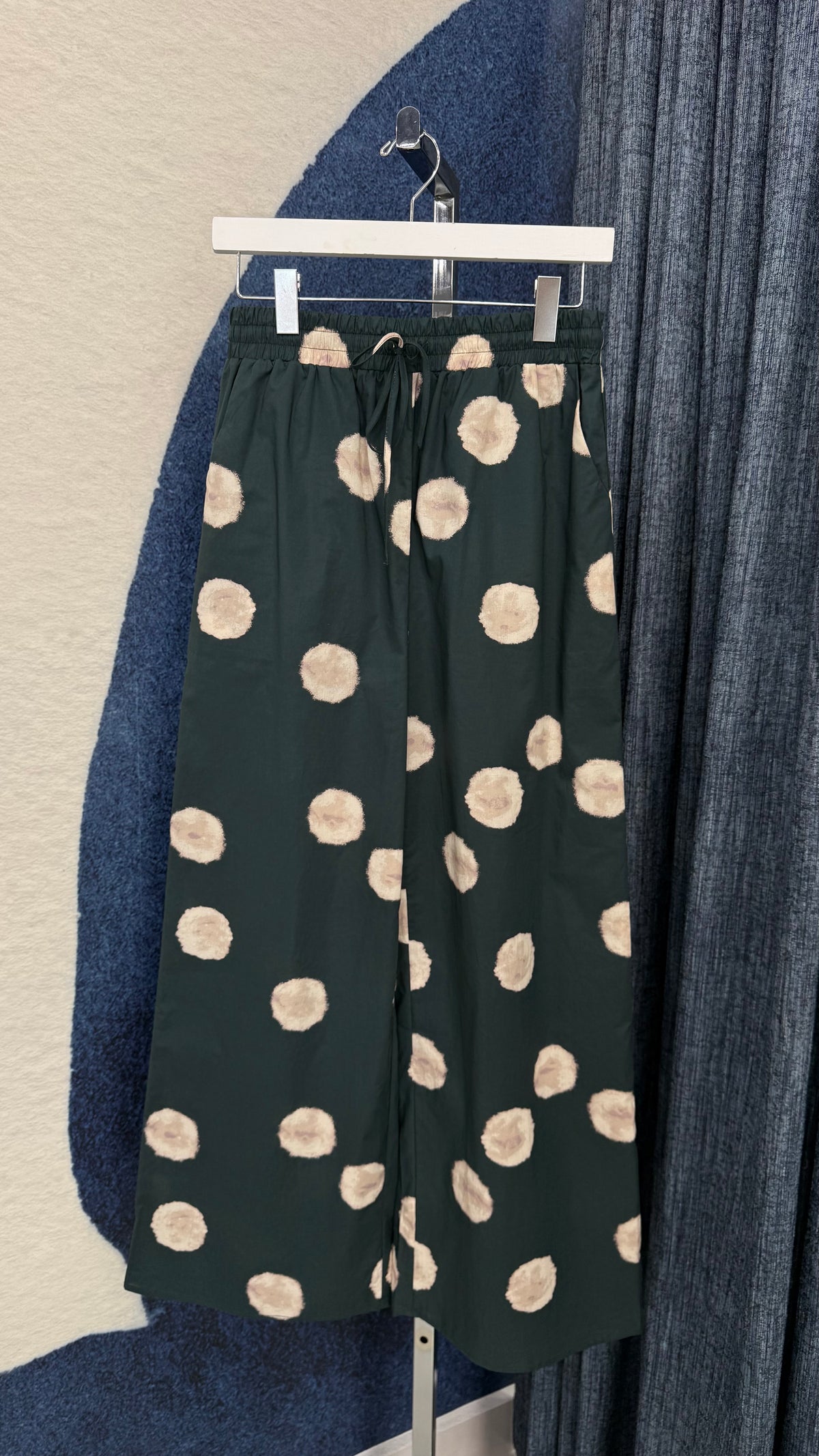 Cotton Wide Leg Pant Green
