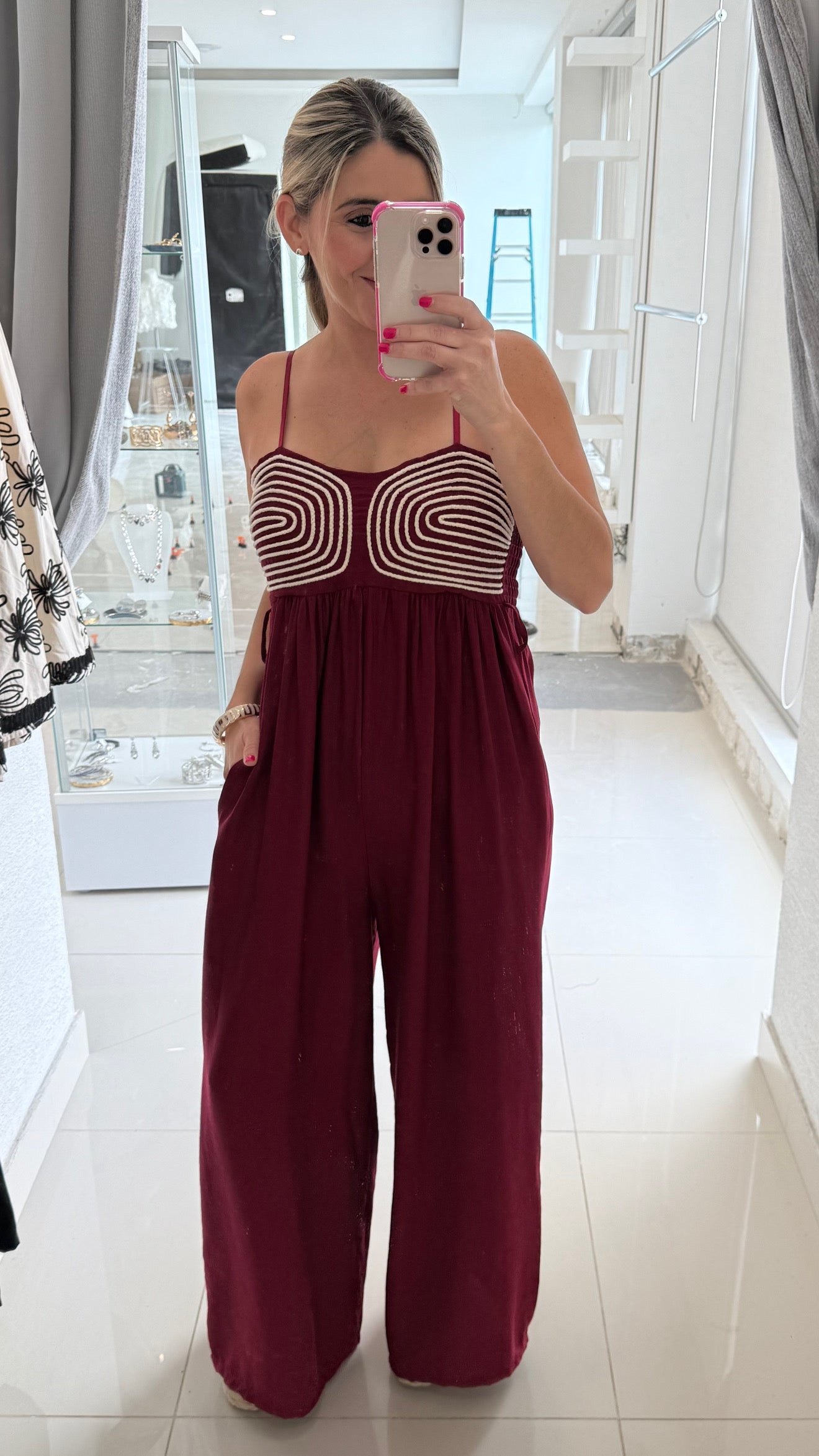 Embroidery Italy Jumpsuit One Size (Small/Medium)