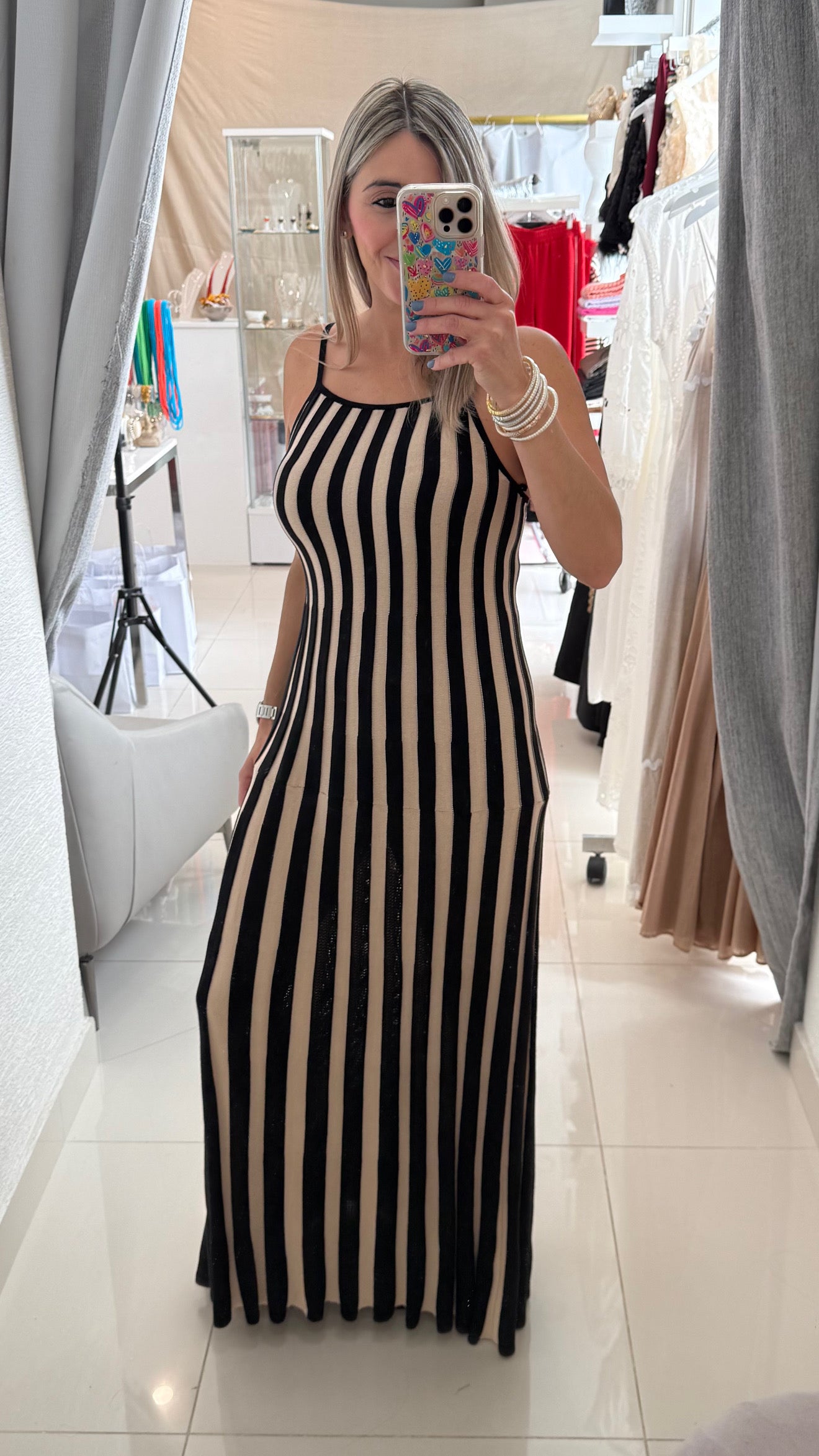 Knit Dress Black / Taupe