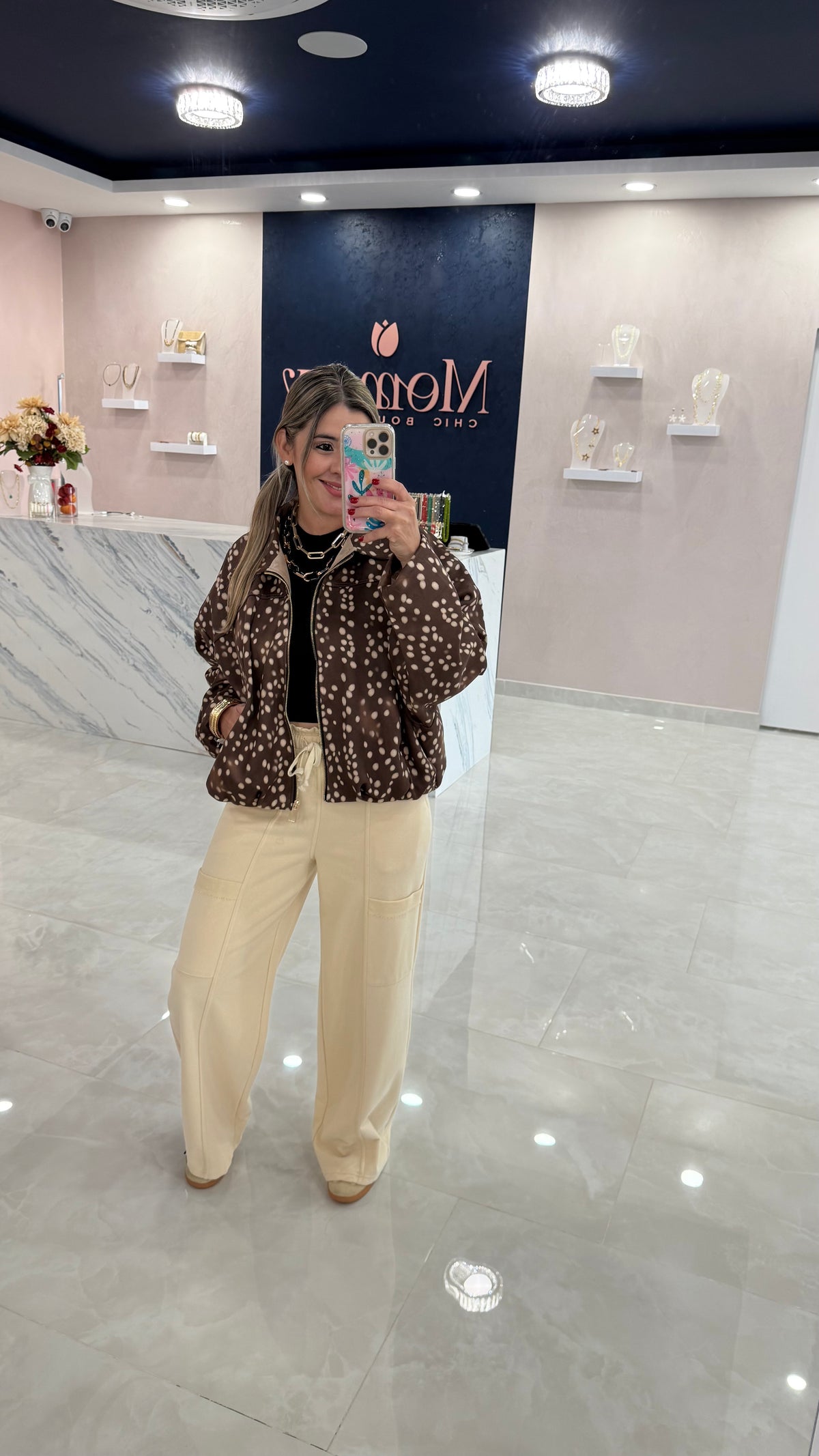 Italy Bambi Sued Jacket One Size