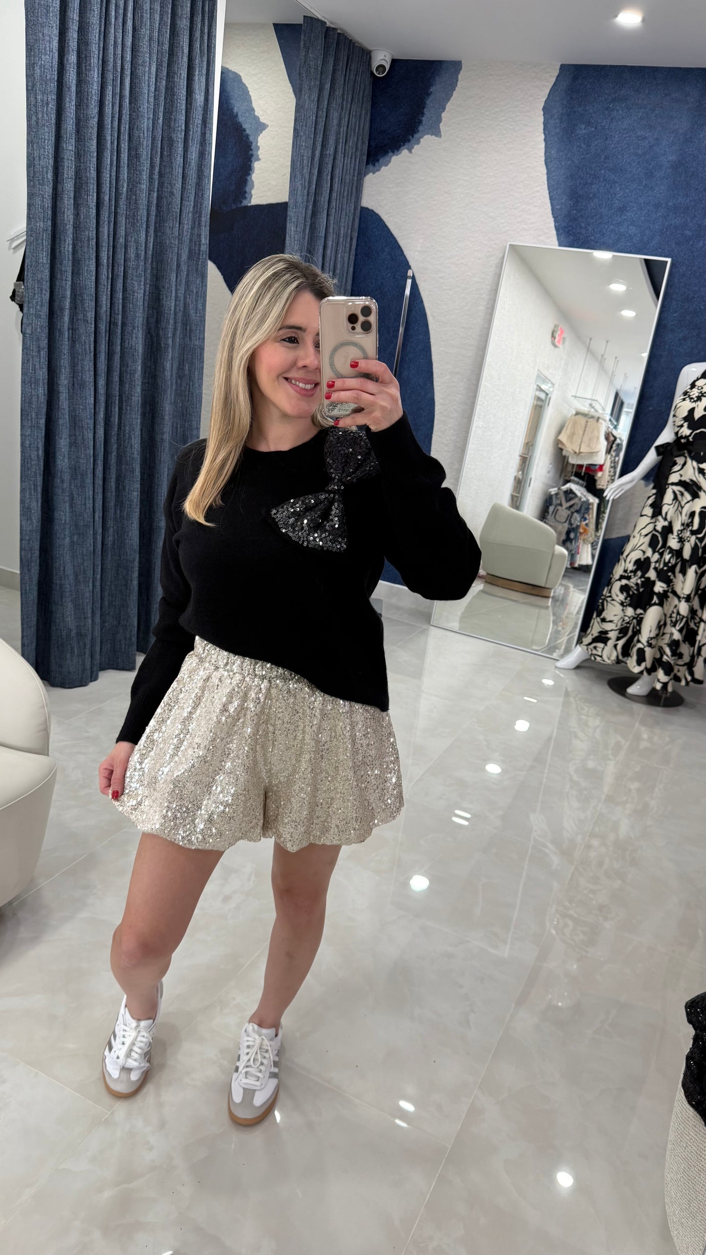Sequin Short Champagne