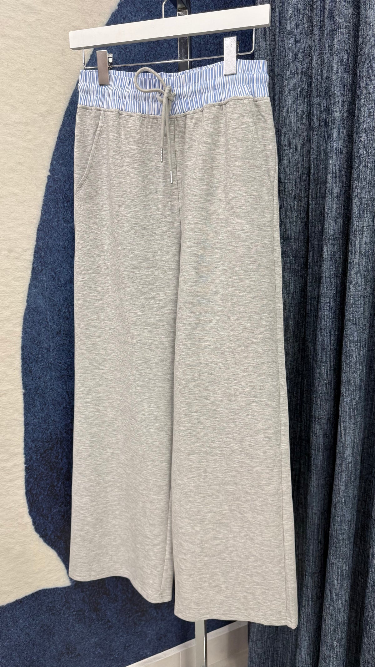 Cloud Contrast Zip Jacket & Pant Set Gray