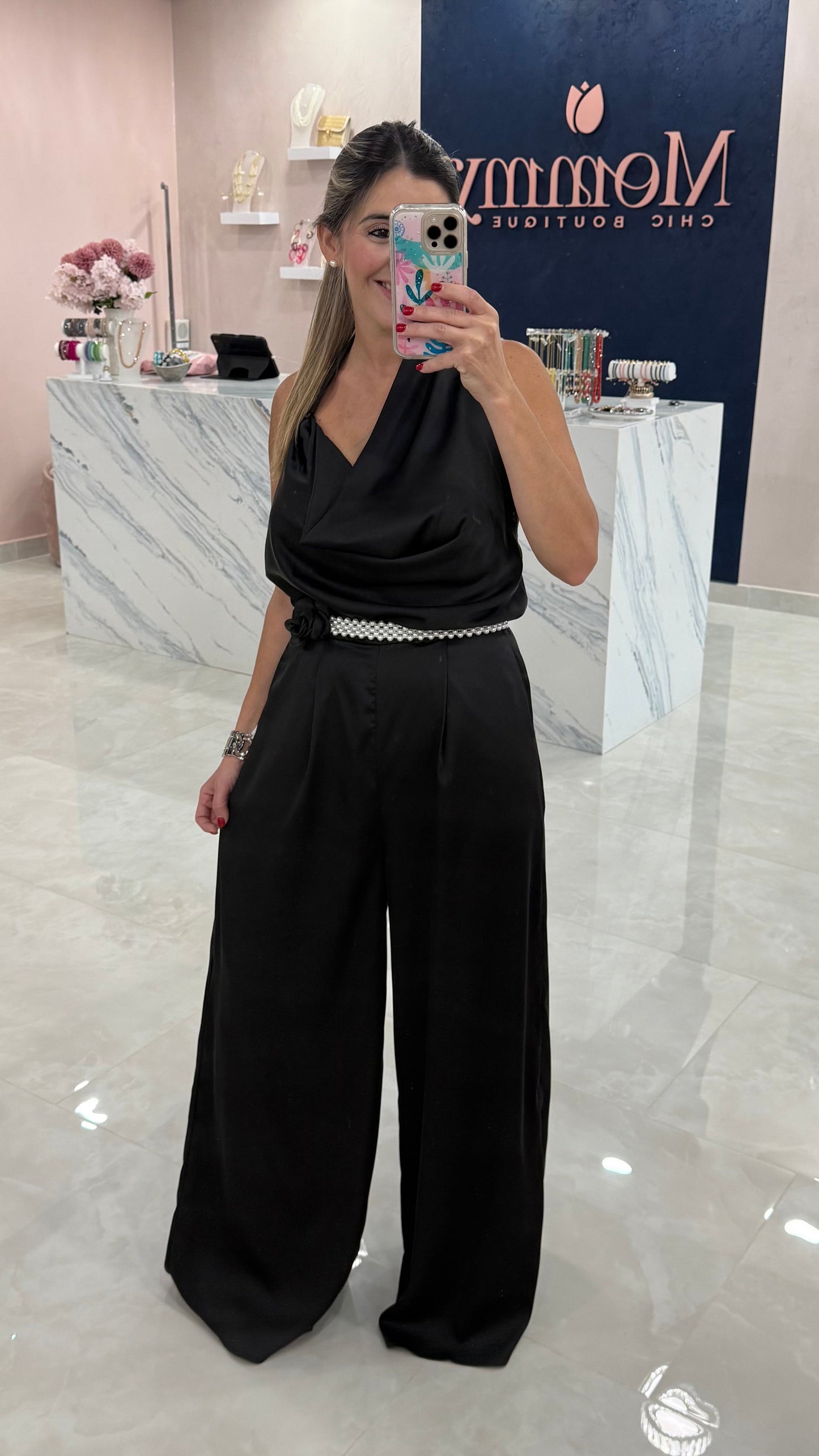 Stunning Wide Leg Jumpsuit Black