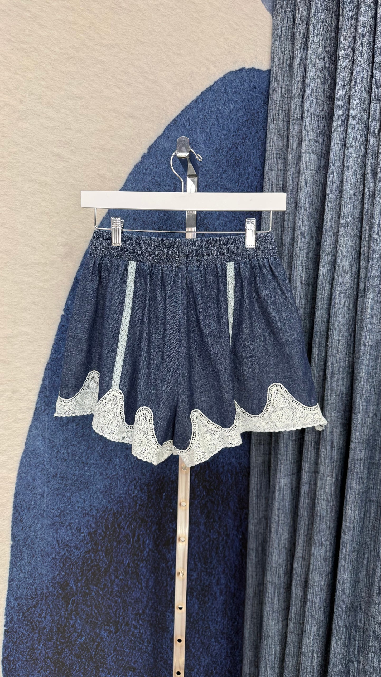 Lace Lightweight Denim Short