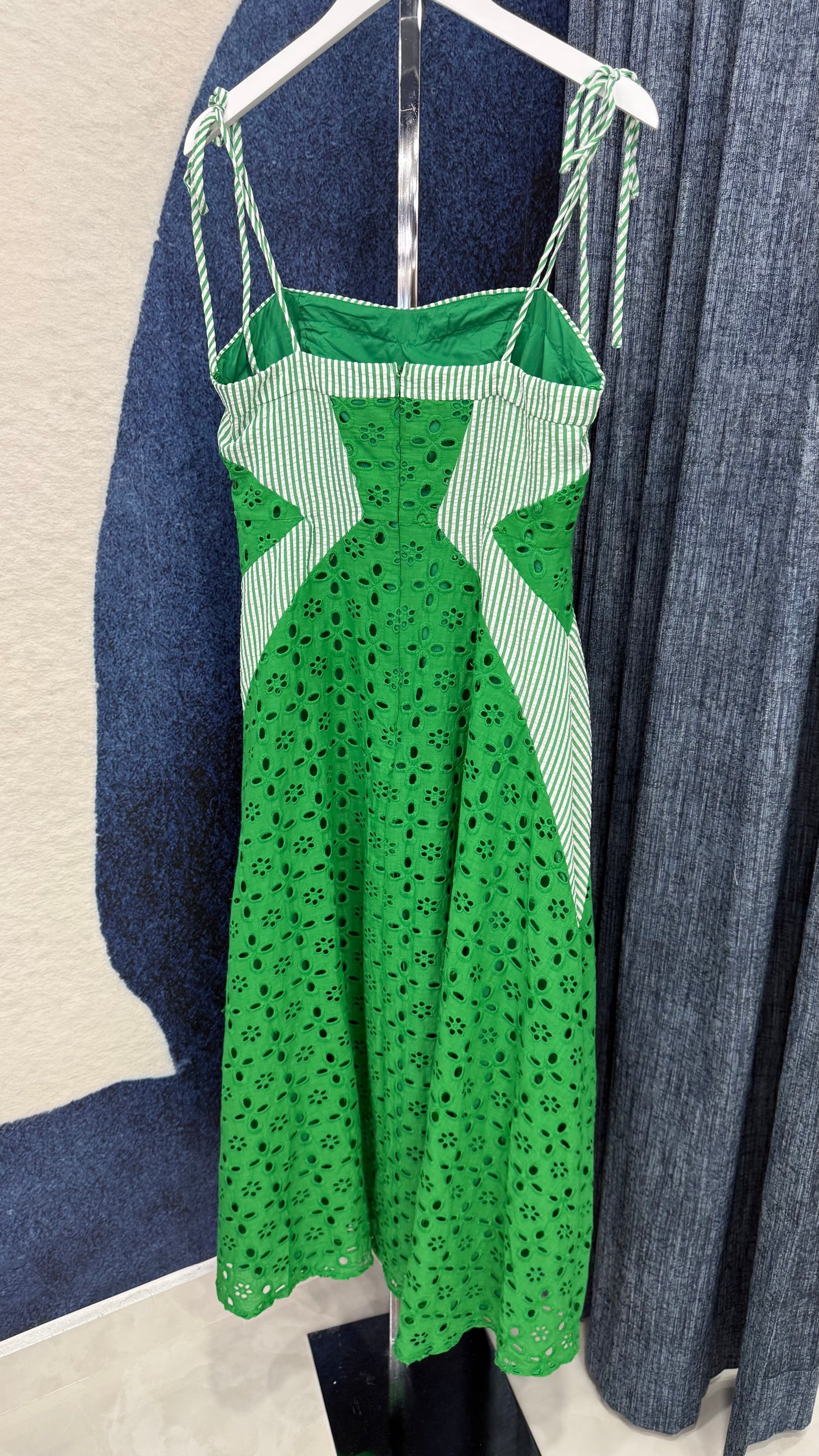 Embroidered Maxi Dress Green