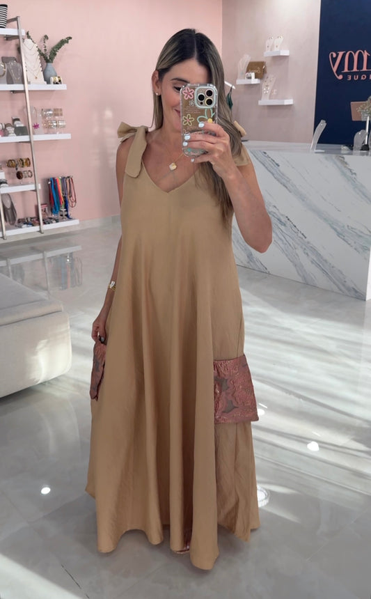 Golden Sand Maxi Dress