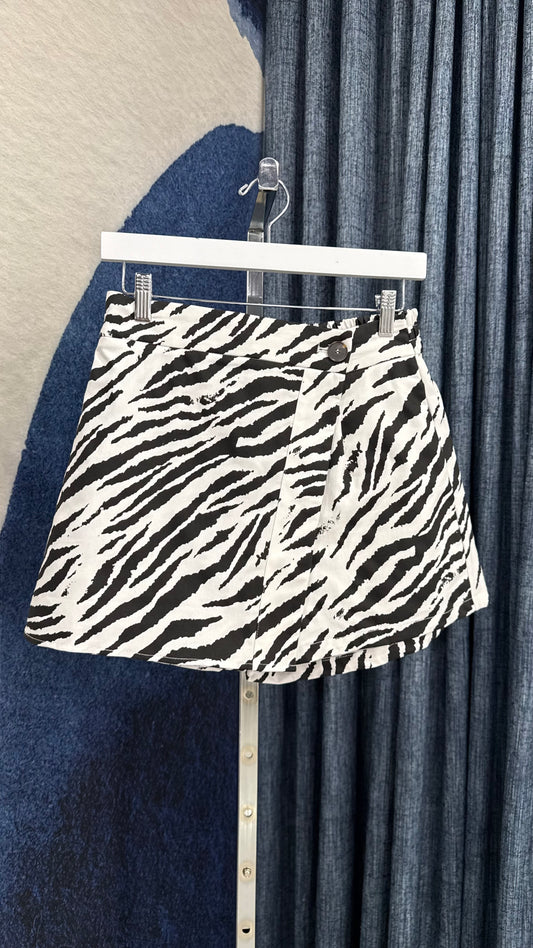 White / Black Zebra Skort