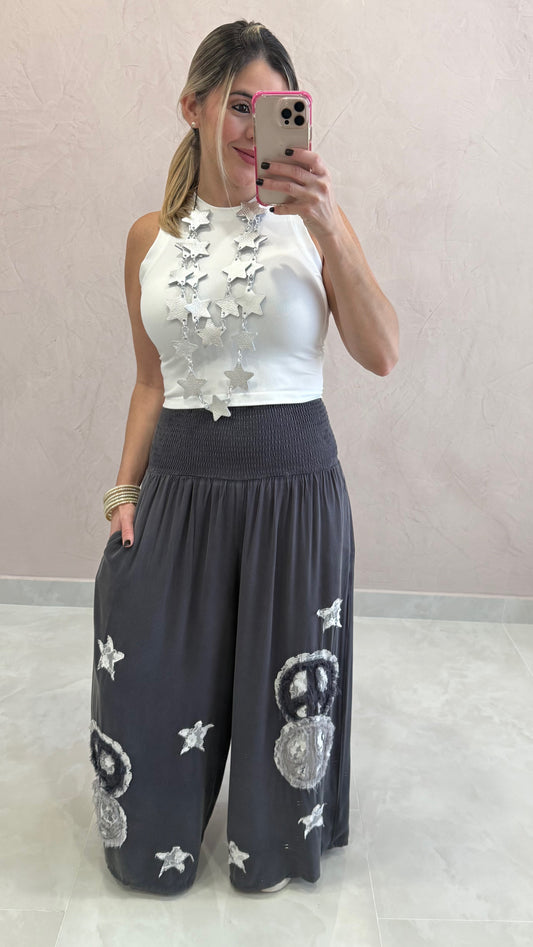 Star Patch Pant Charcoal