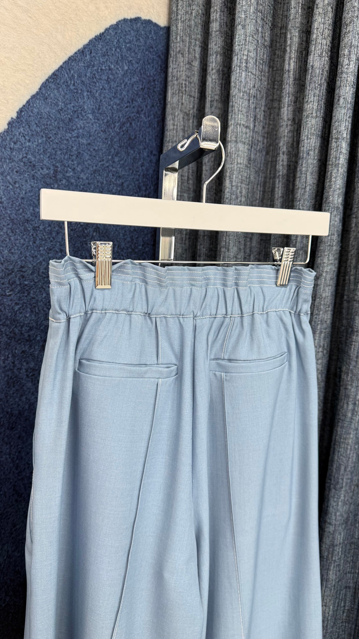 Ruffle Top & Pant Set Blue