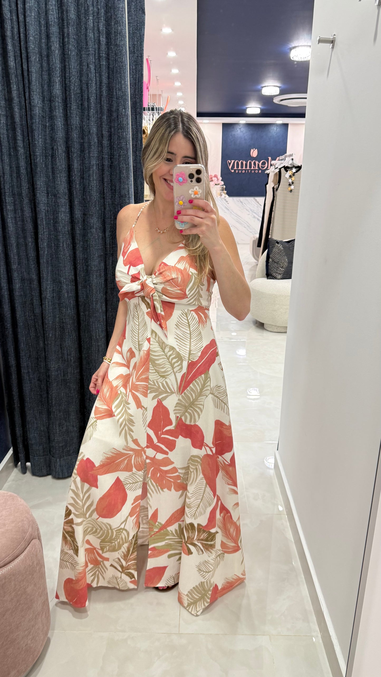Leaf Tropic Maxi Dress
