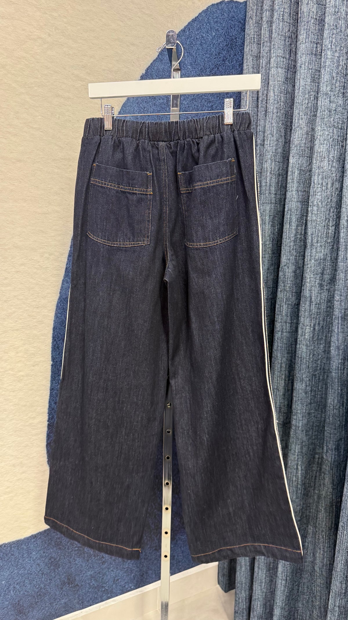 Wide leg Denim With Side Lace