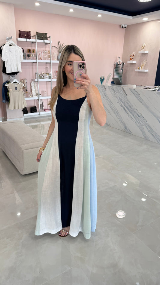 Maxi Dress Color Block