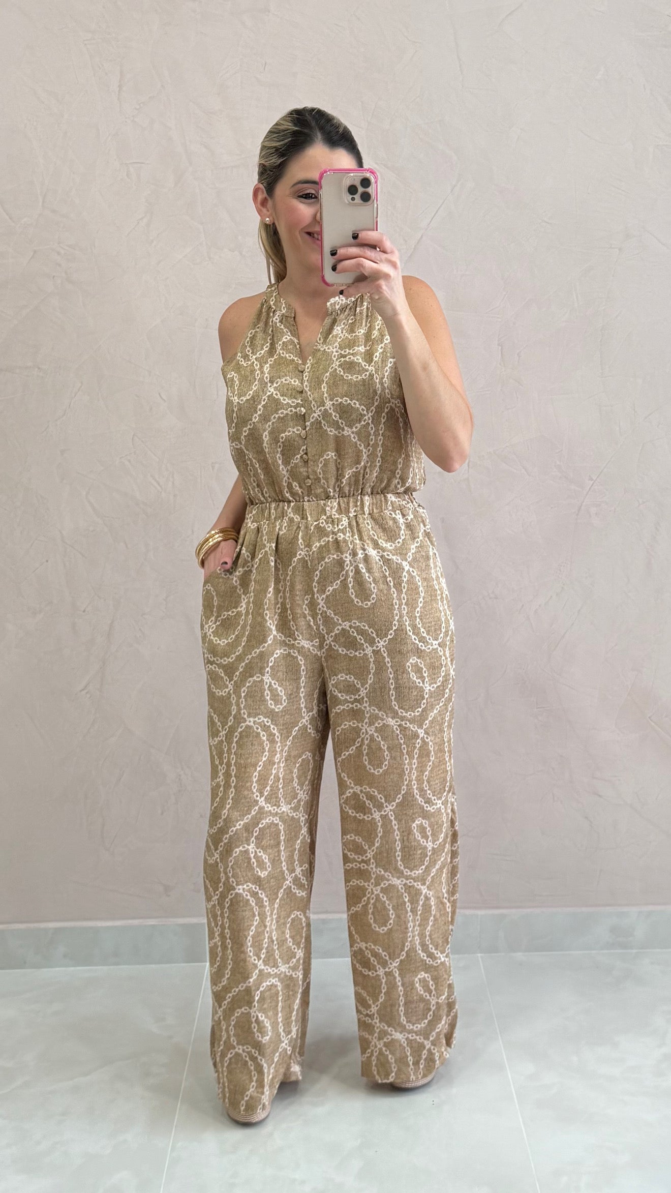 Chain Print Jumpsuit