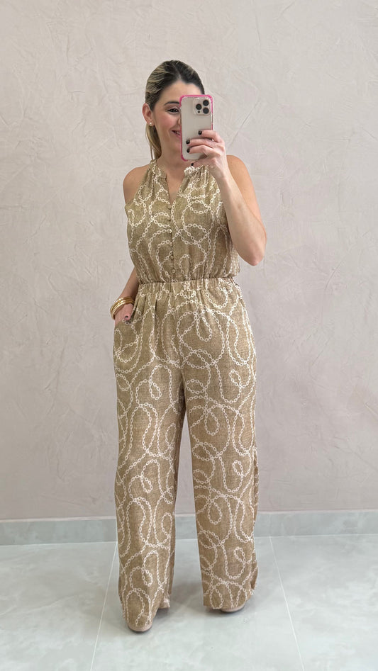 Chain Print Jumpsuit