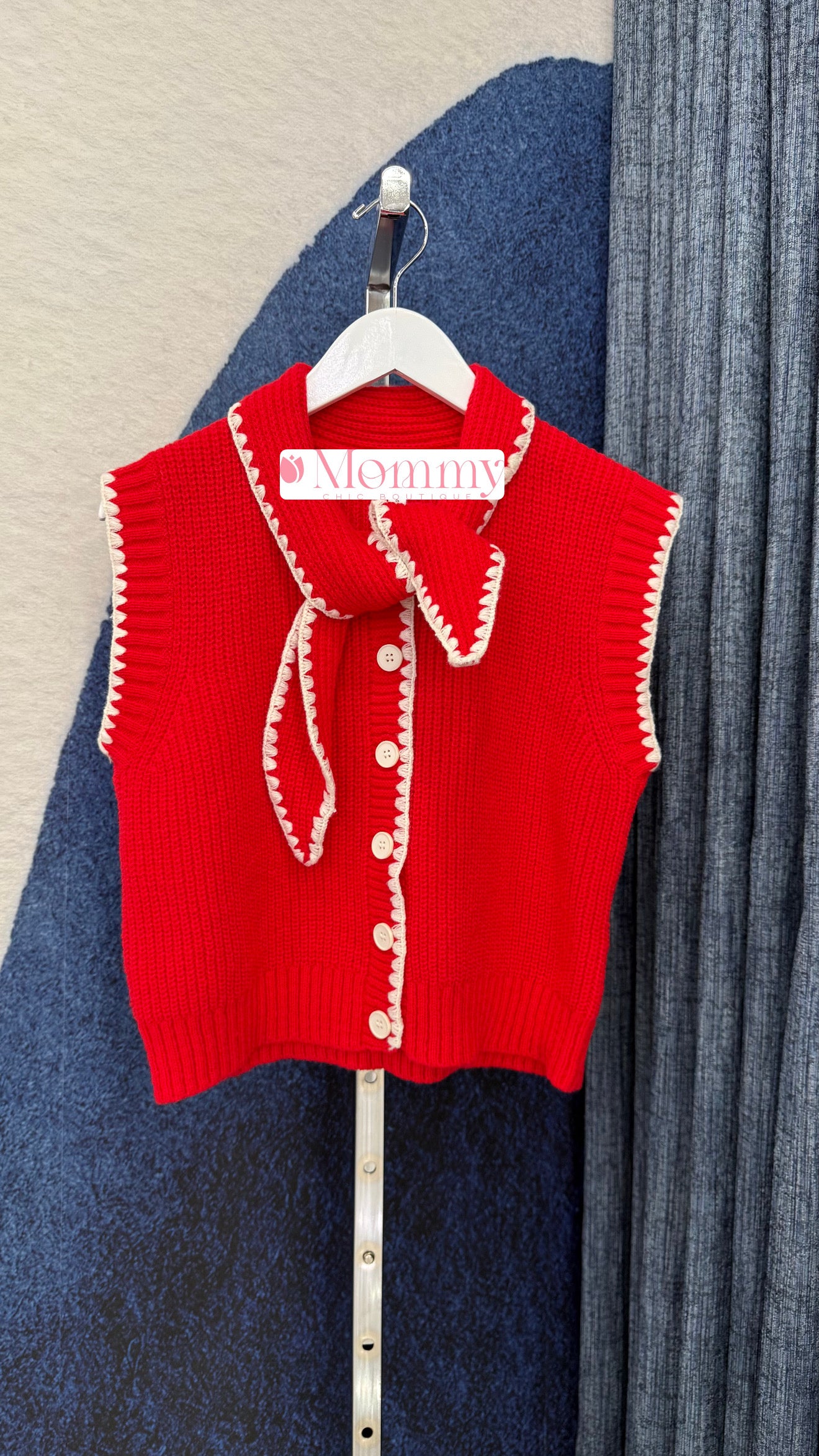 Sweater Vest Red