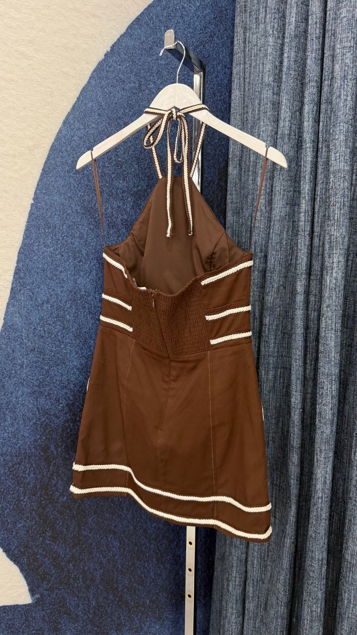 Contrast Rope Dress Chocolate