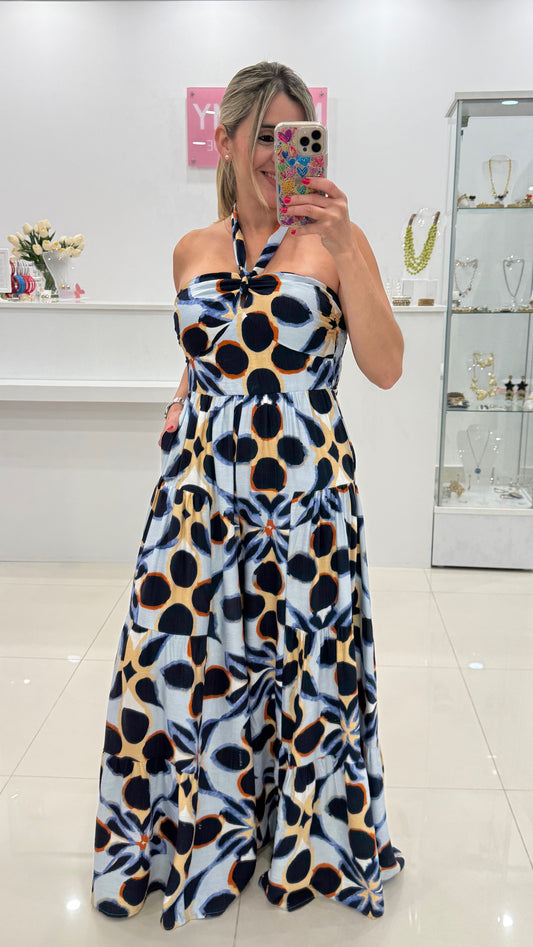 Indigo Halter Jumpsuit