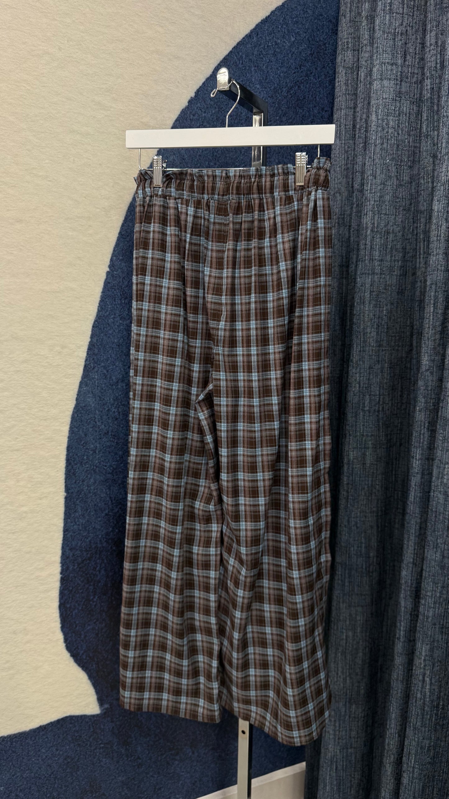 Plaid Wide Leg Pant