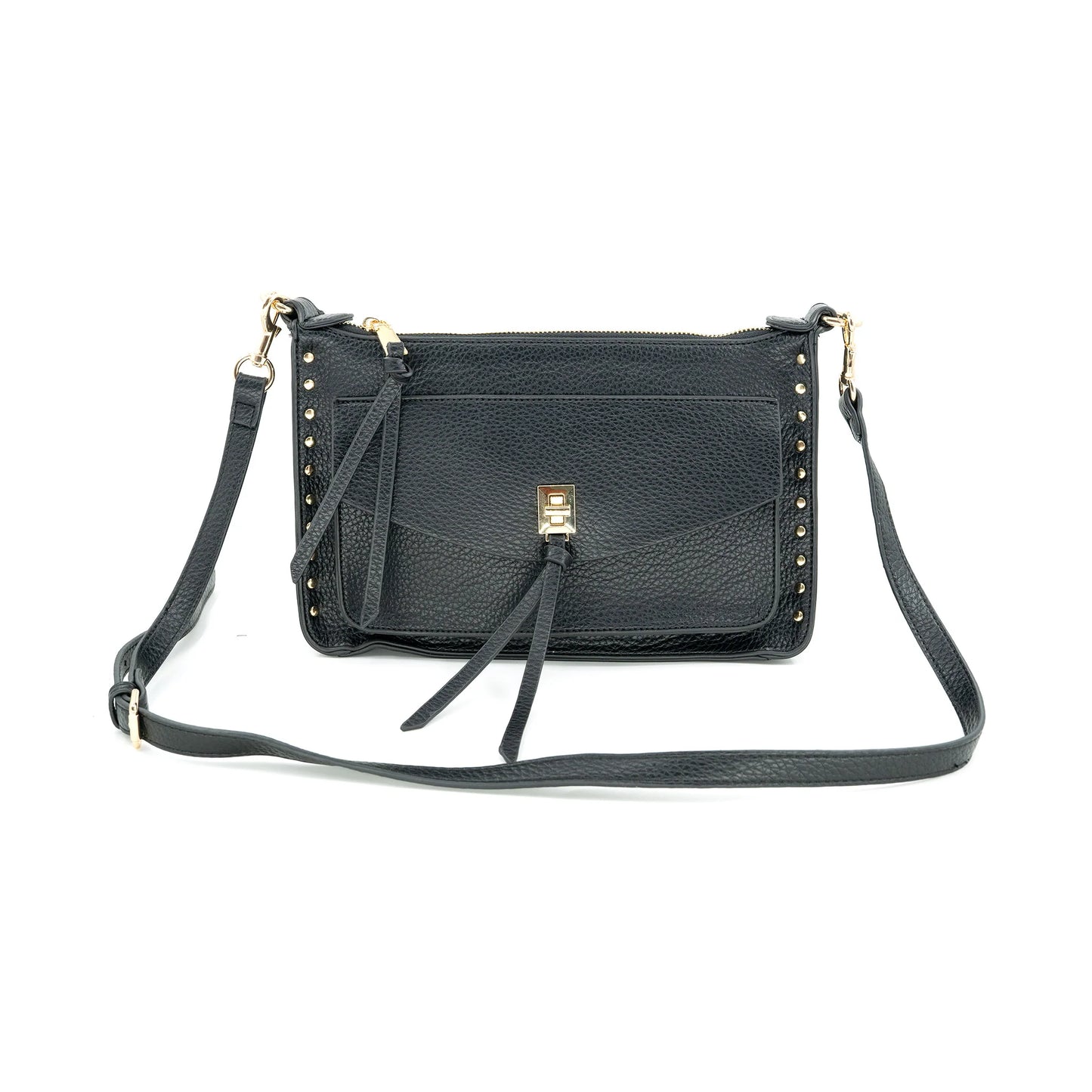 Pu Leather Studs Crossbody Bag