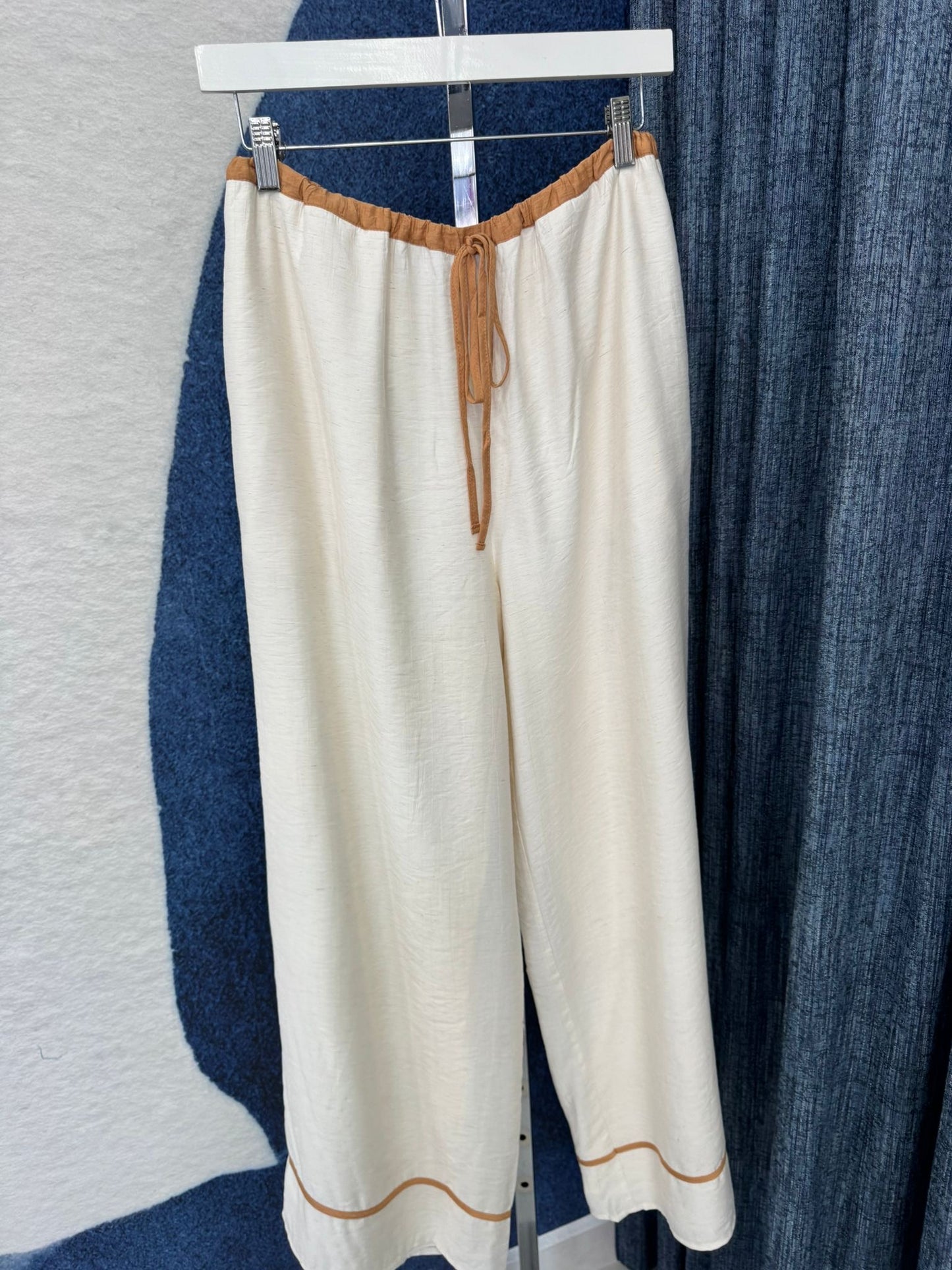 Contrast Peplum Top & Pant Set