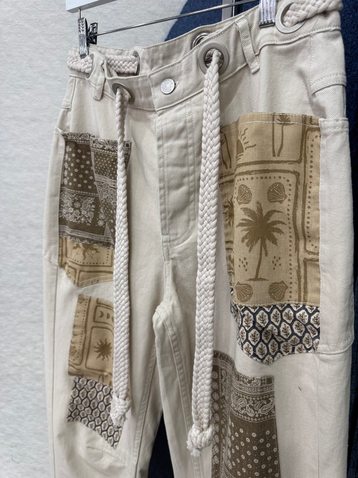 Barrel Patch Denim Oatmeal