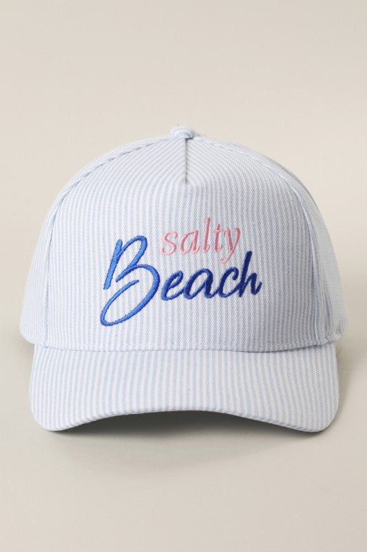 Salty Beach Embroidery Hat