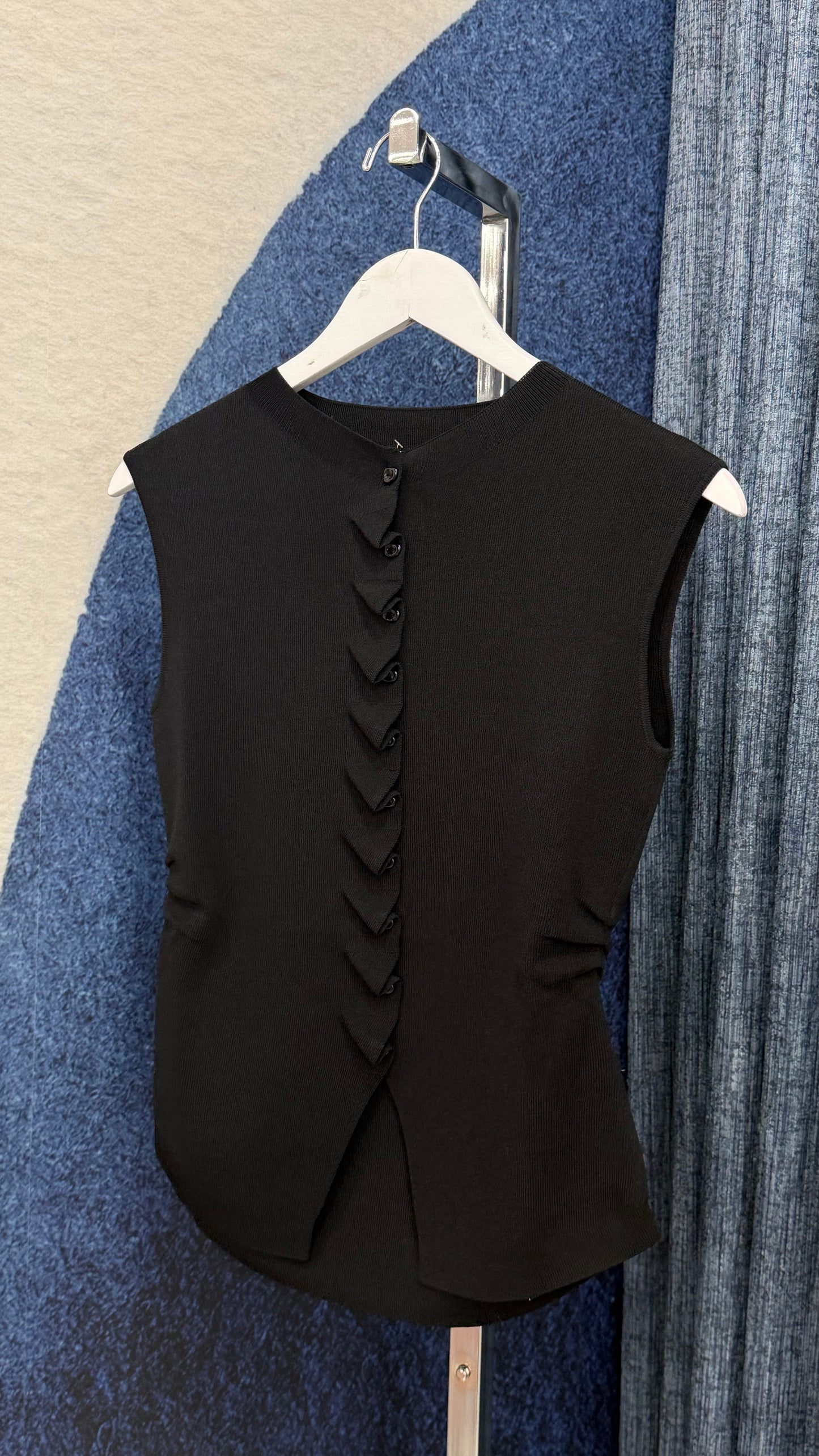 Twist Knit Top Black
