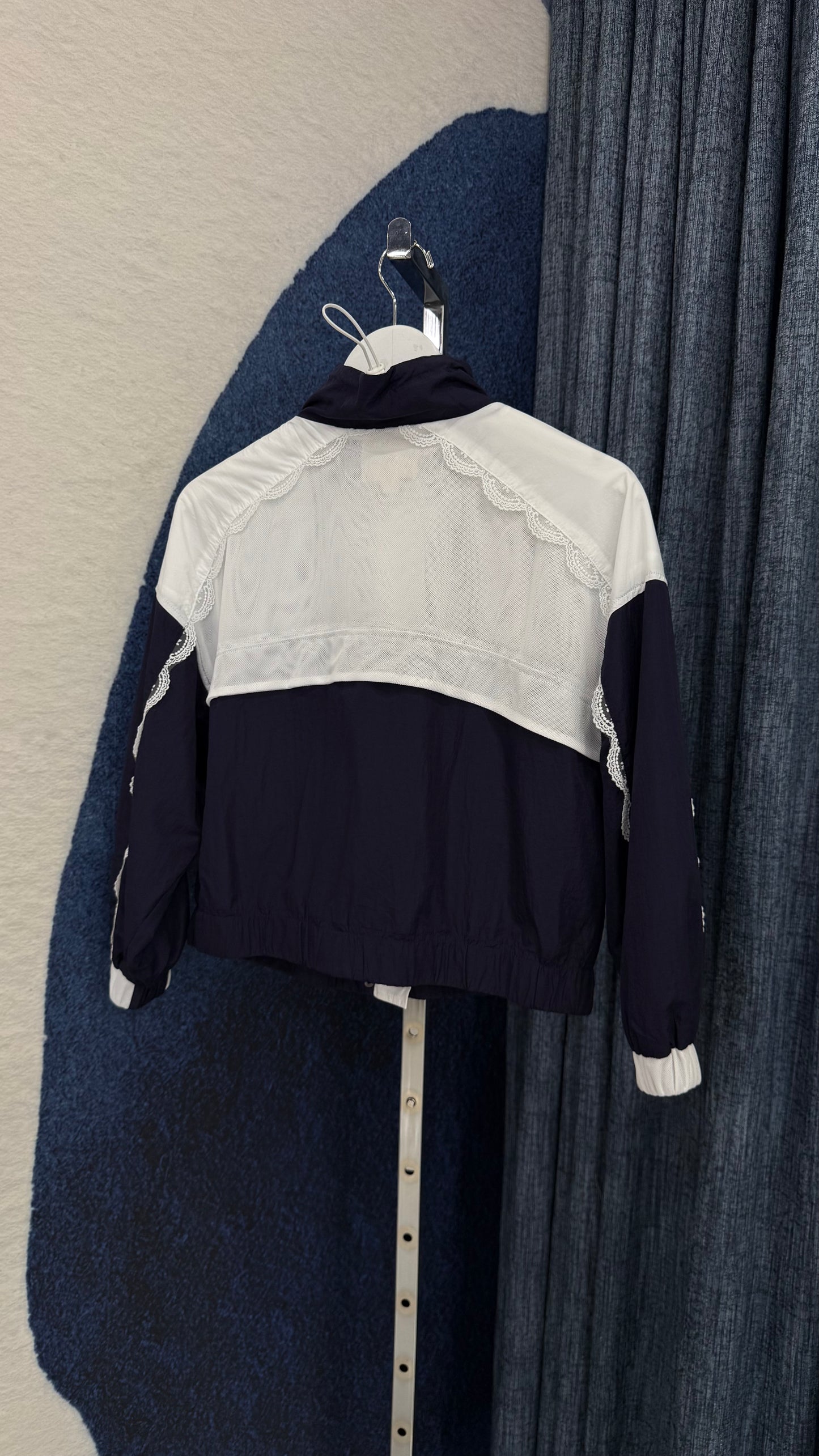 Lace & Mesh Jacket Navy