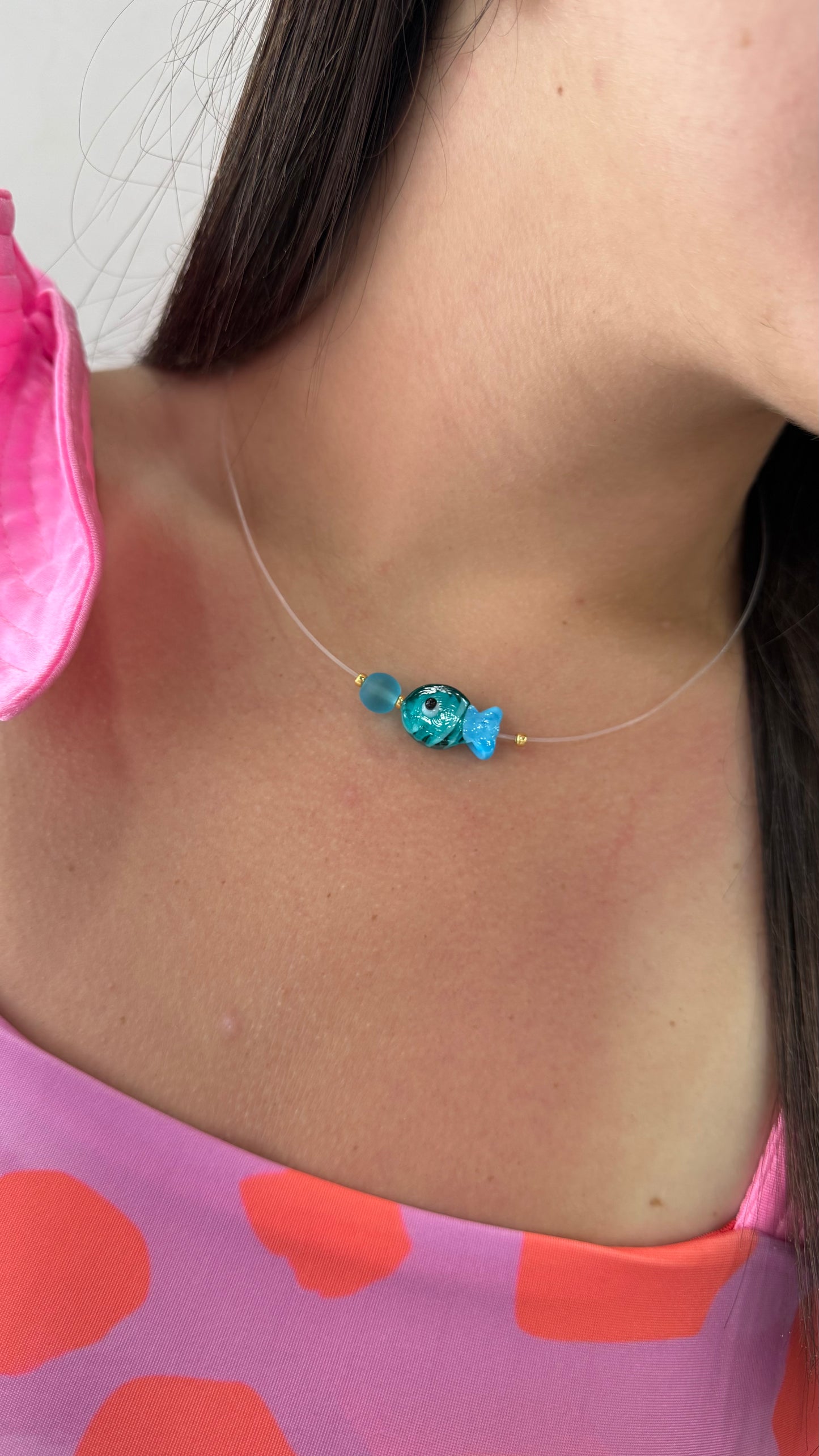 Illusion Necklace Crystal Fish